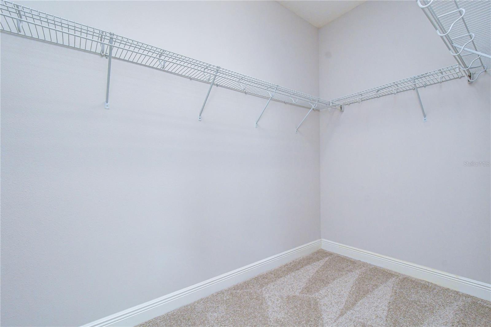 Large primary walk-in closet.