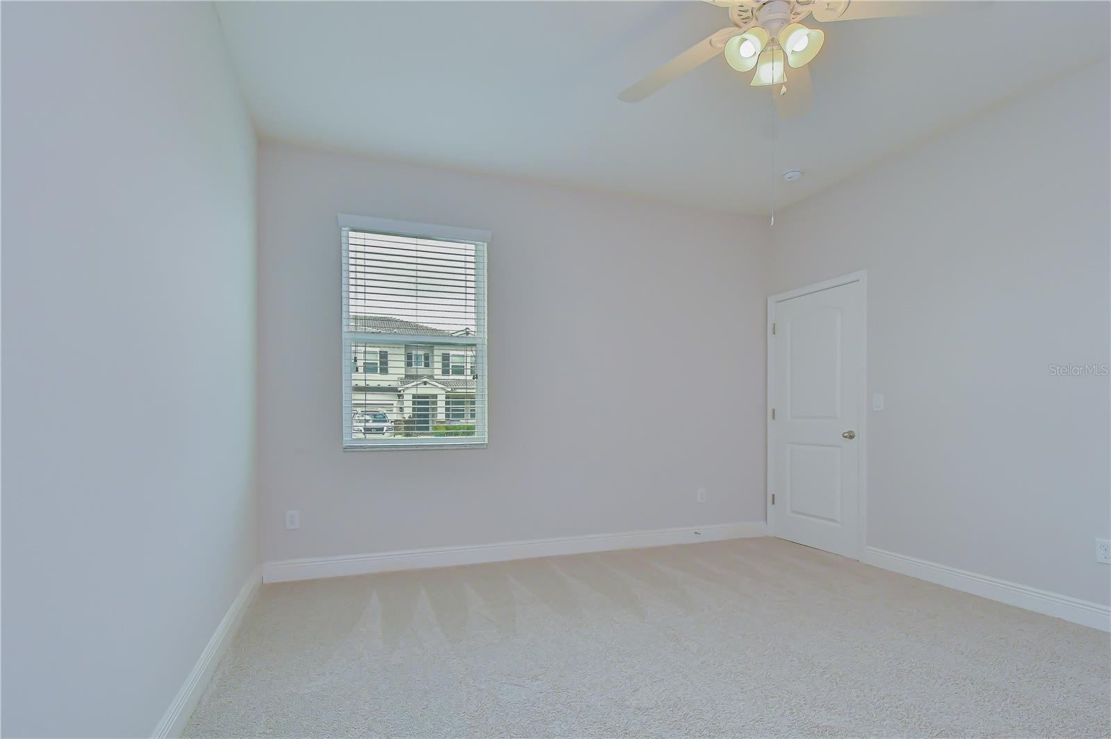 Spacious guest bedroom.