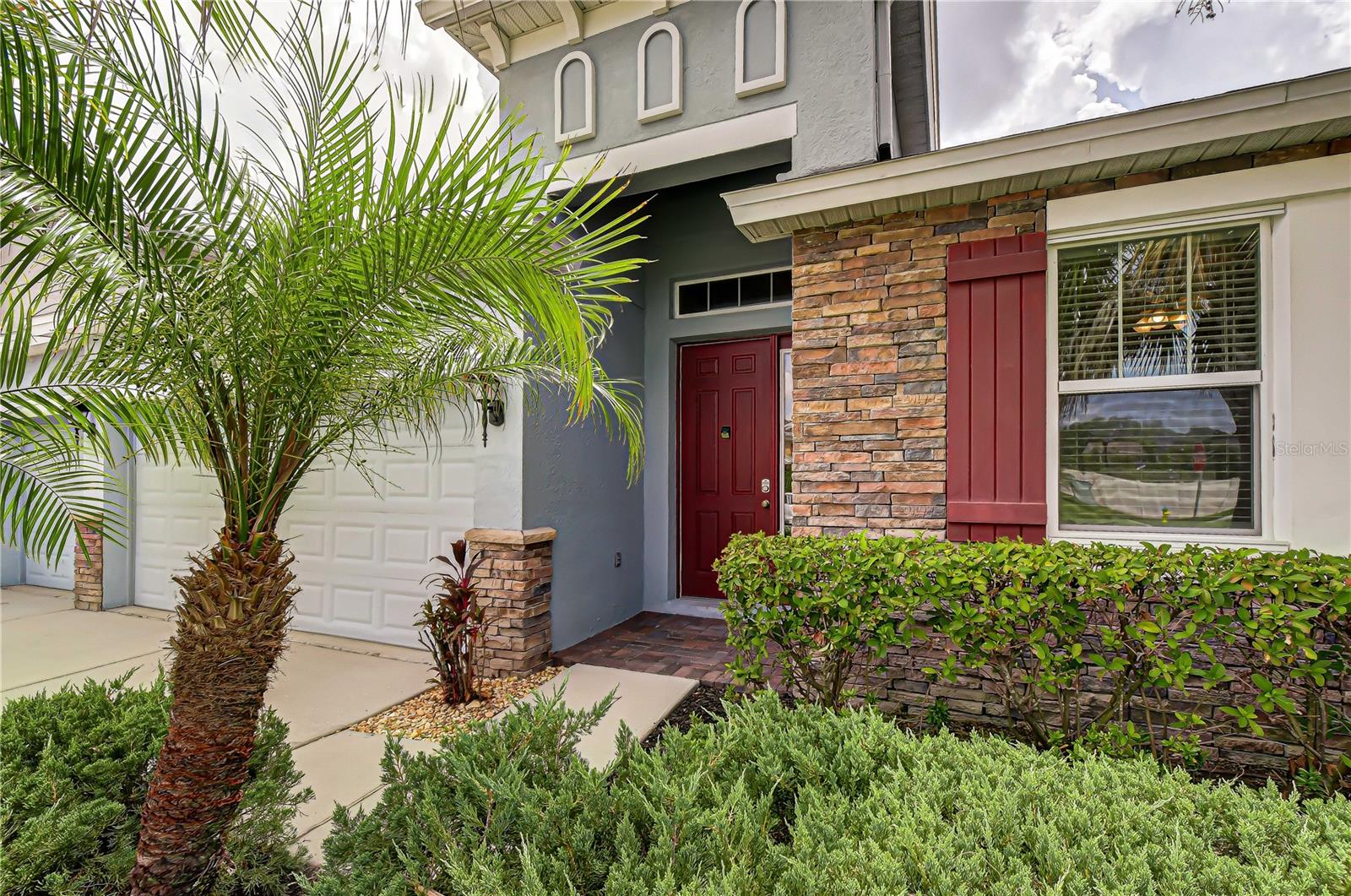 Inviting covered front porch entrance.