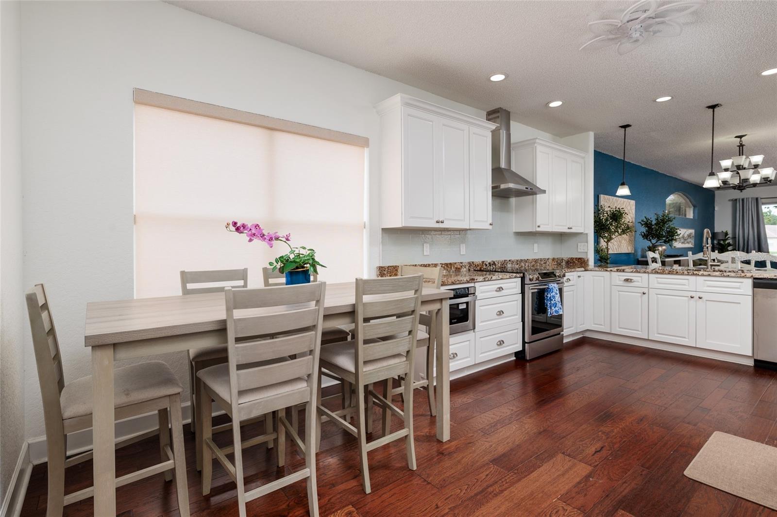 Perfect area for dining or a desk.