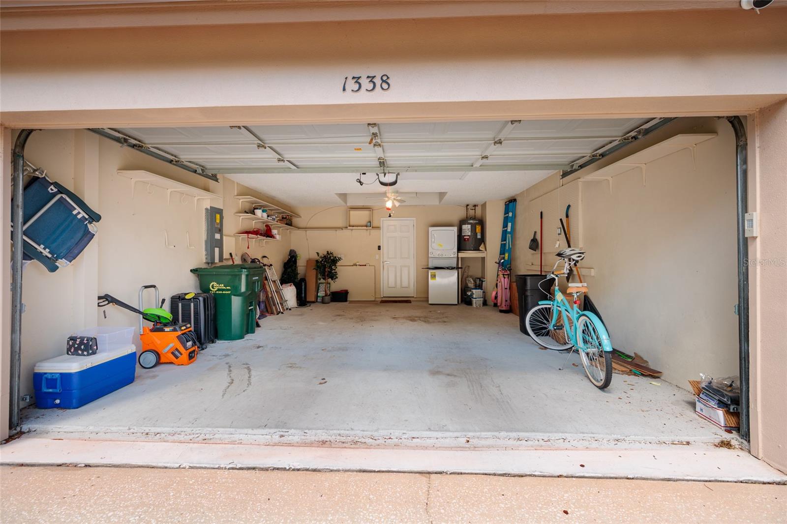 Two car garage.  Also a perfect place for your golf cart!