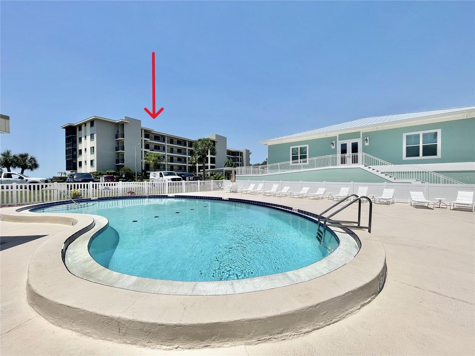 Brent Street pool with building 9 in view