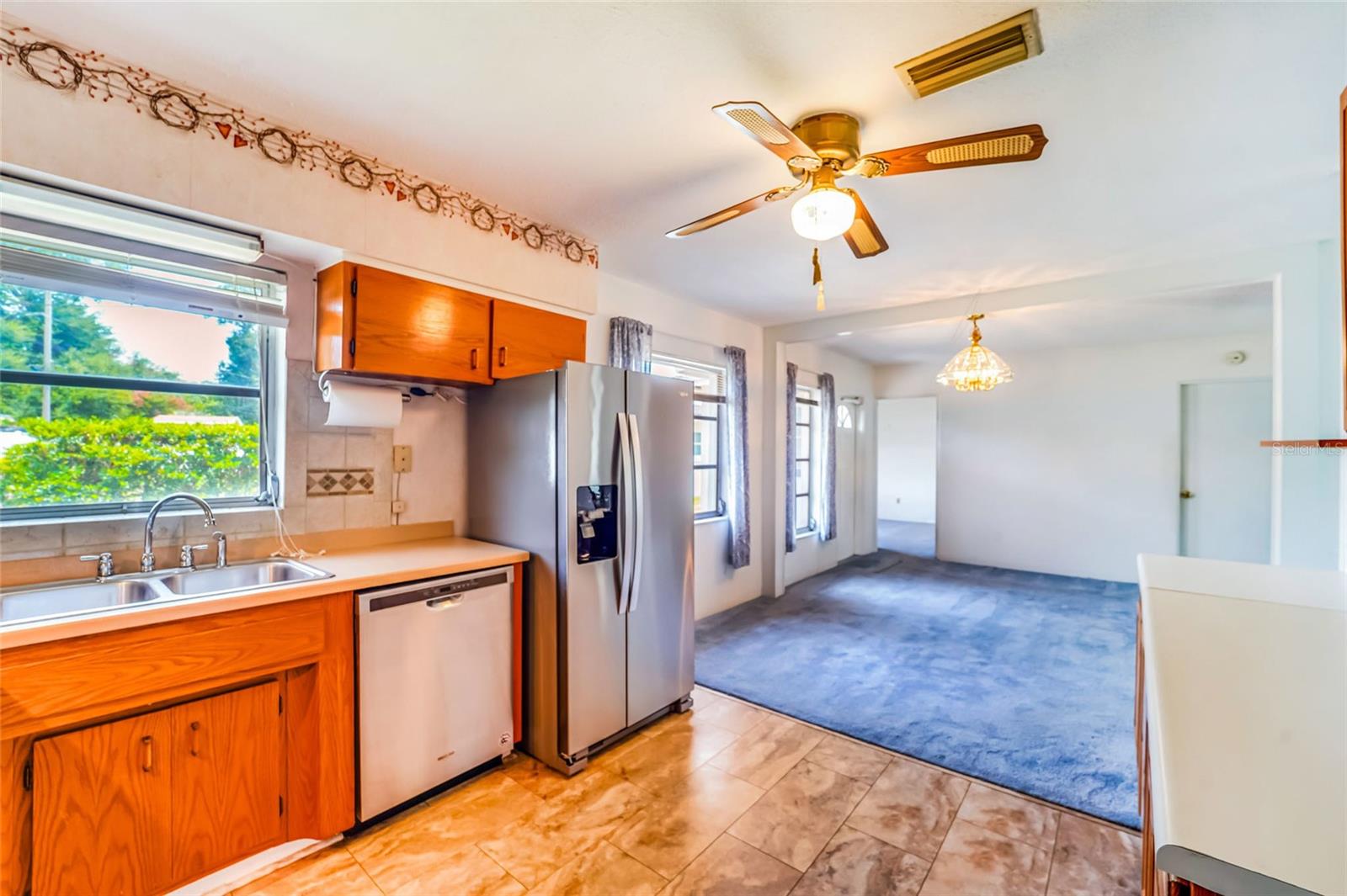 Kitchen with window over sink