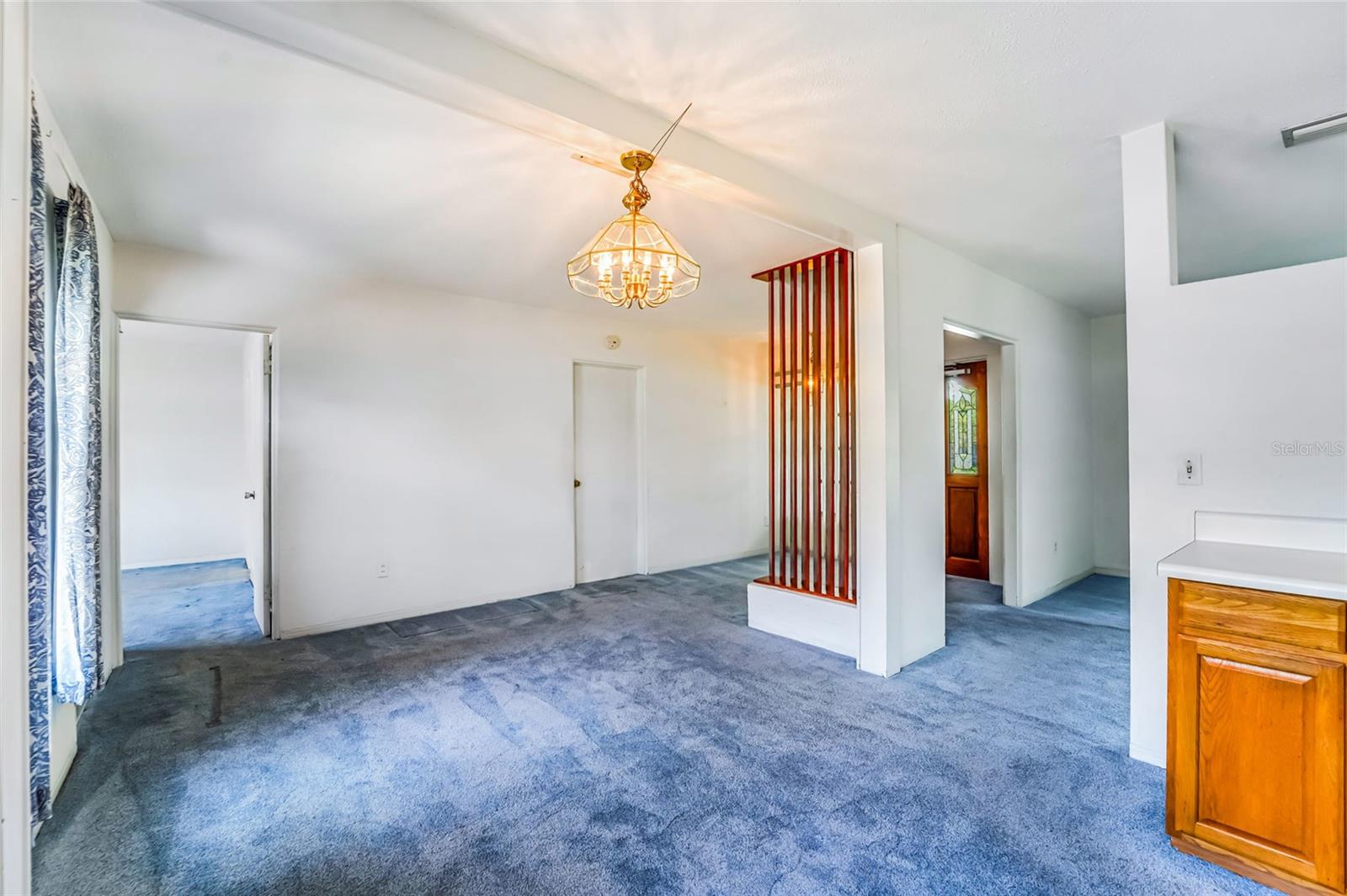 Door leads to Primary, other bedrooms across the house! Garage door and front door