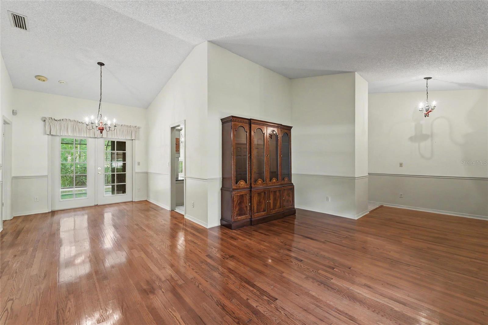 Dining room off kitchen and open to living room