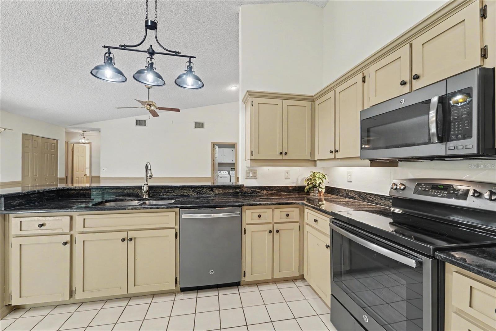 granite countertops and stainless steel appliances