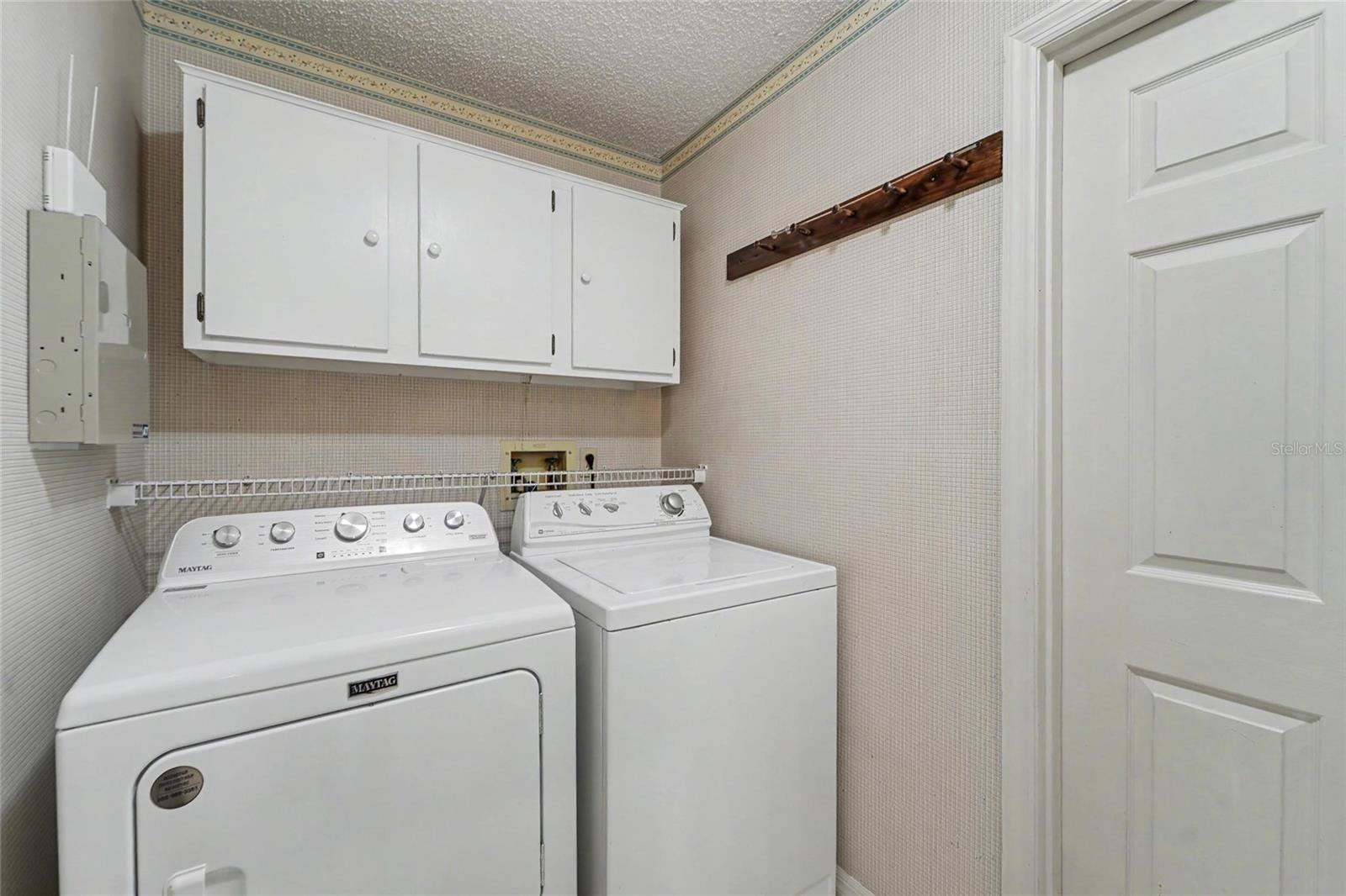 Laundry room leads to garage