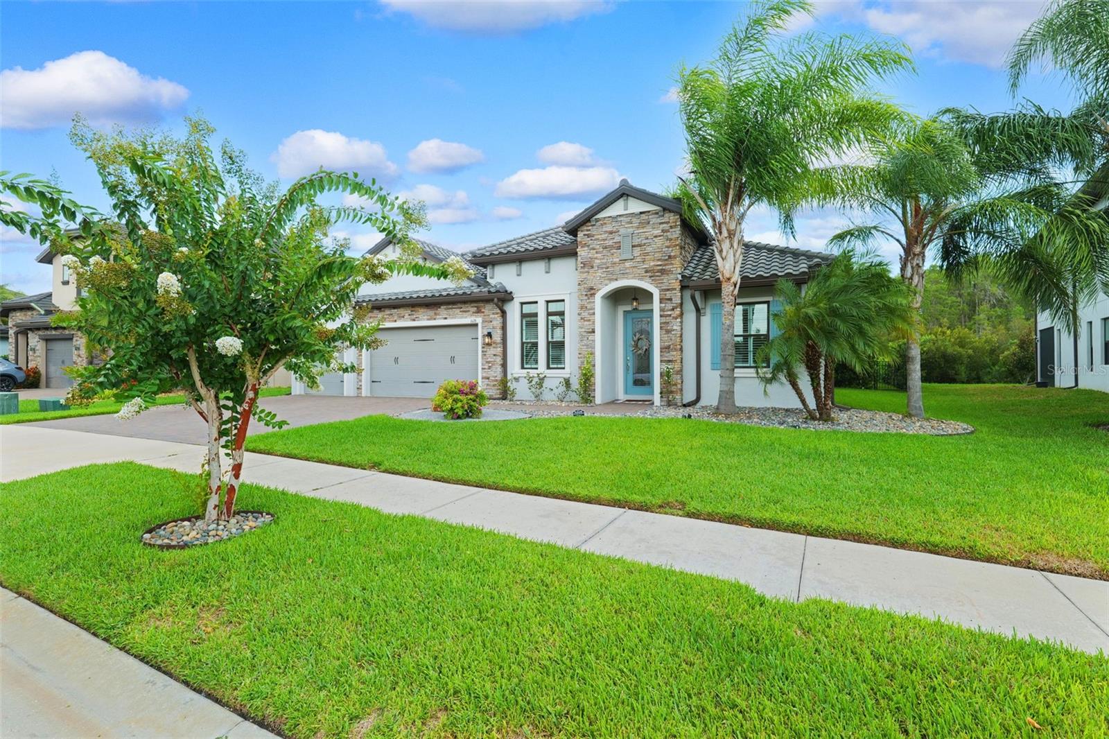 Well maintained greenery and yard.