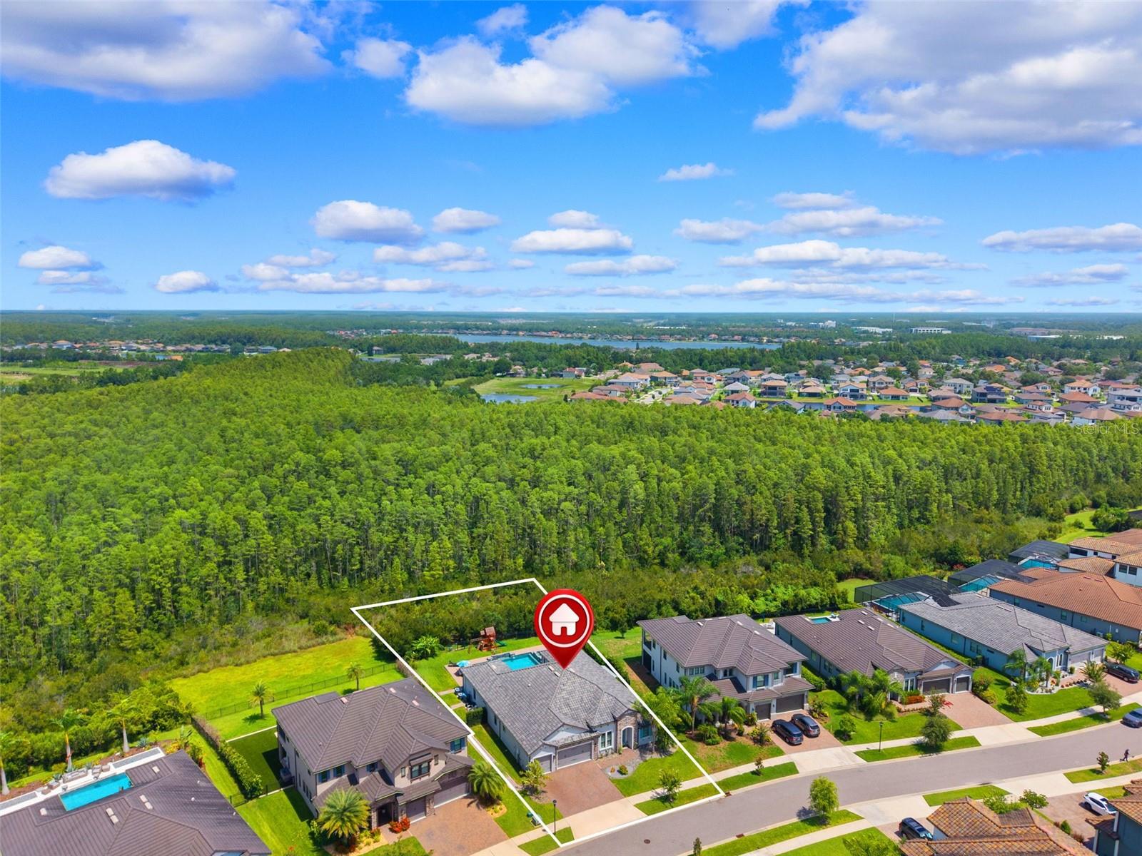 Large .39 acre lot with no rear neighbors thanks to the preserve.