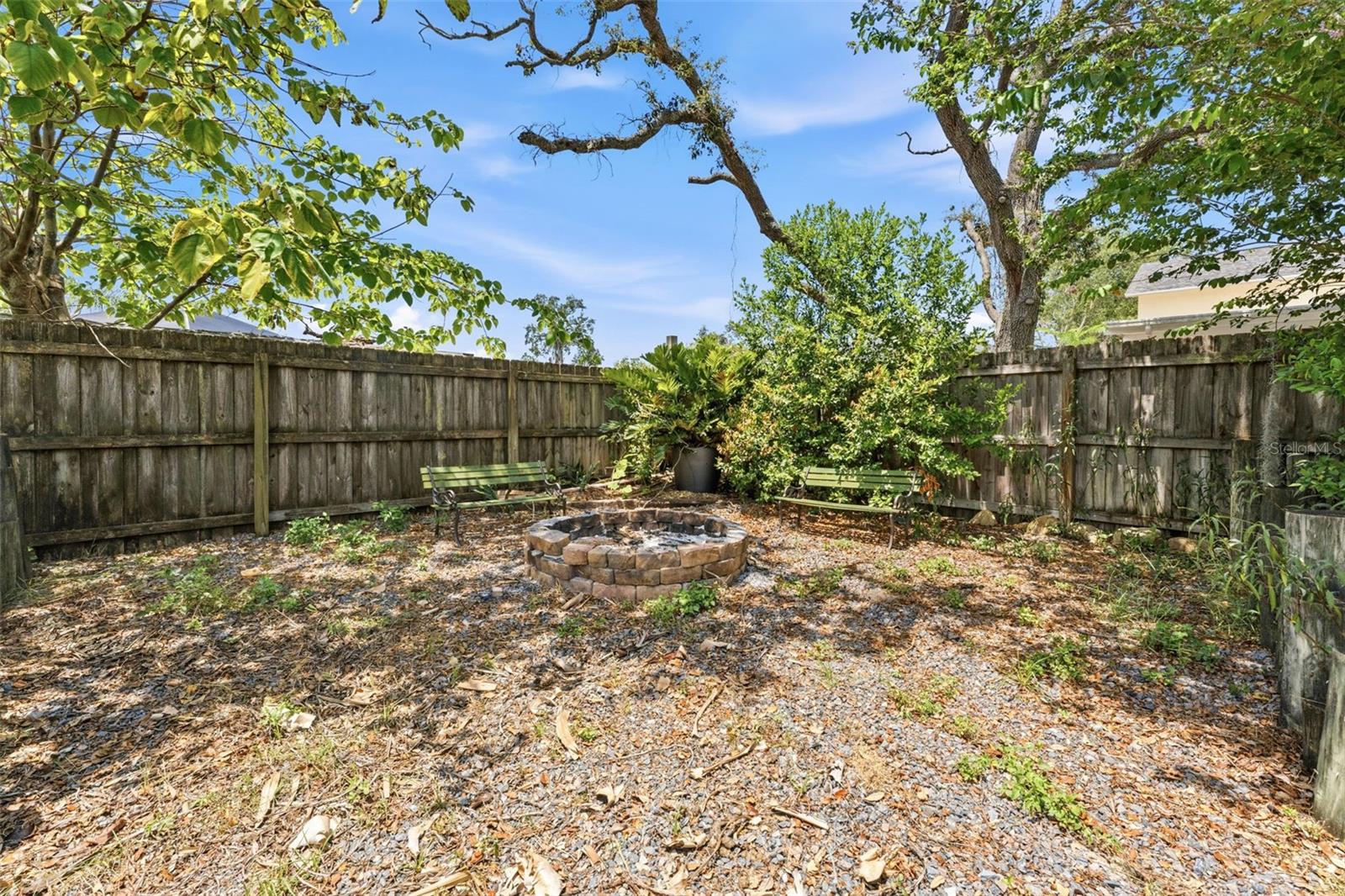 Fire Pit completes the space for maximum outdoor enjoyment