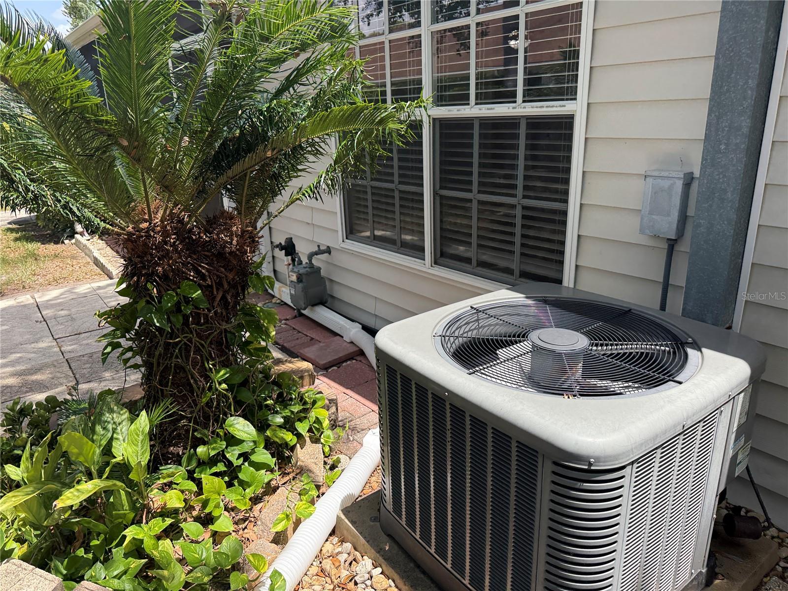 HVAC is at rear of unit.