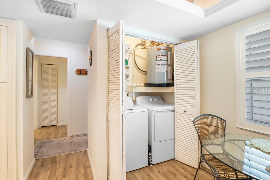 Laundry Closet off of Kitchen