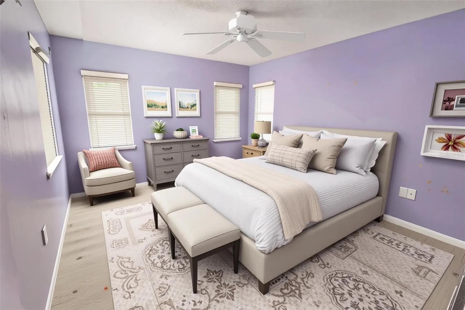 virtual staged owners bedroom