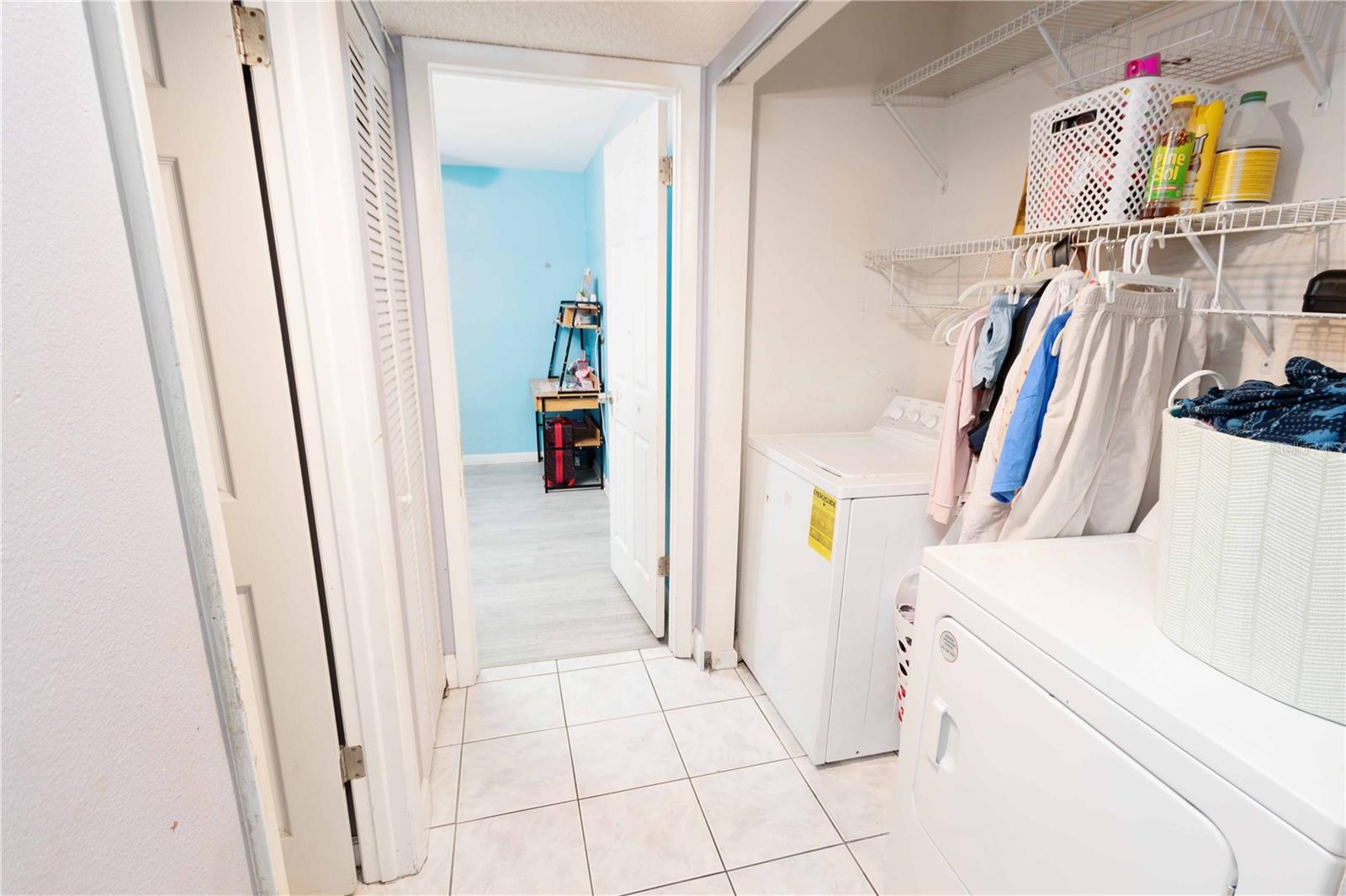 inside laundry closet