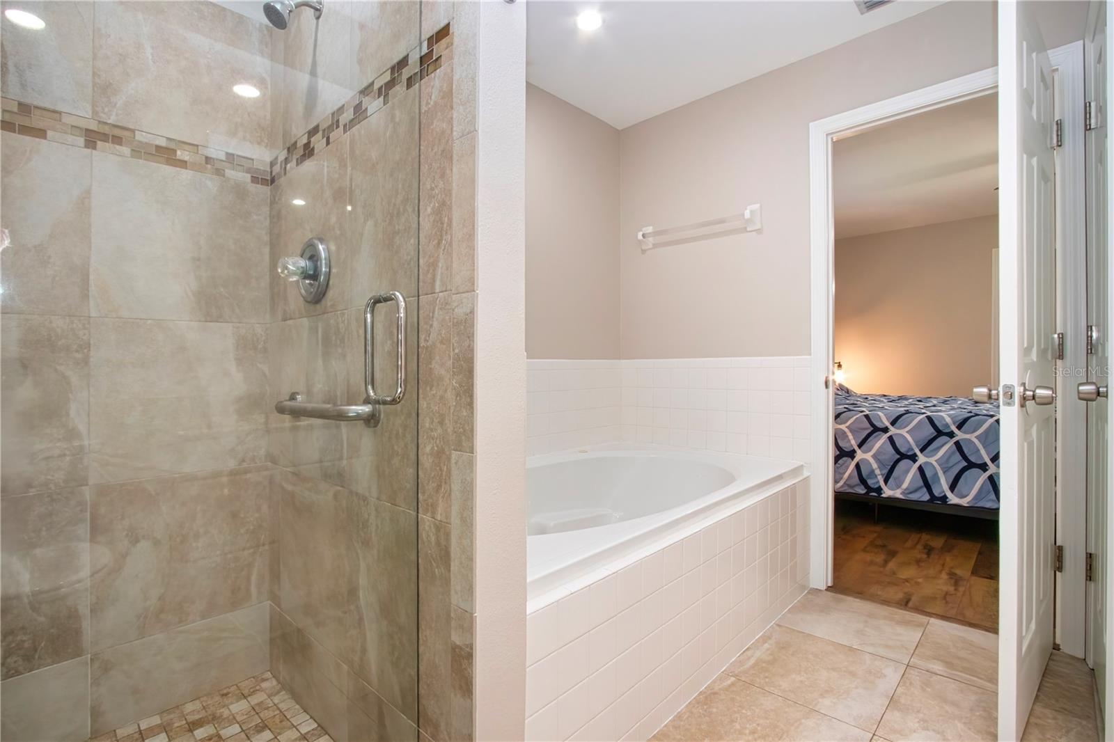 Owners ensuite wirh stand alone shower