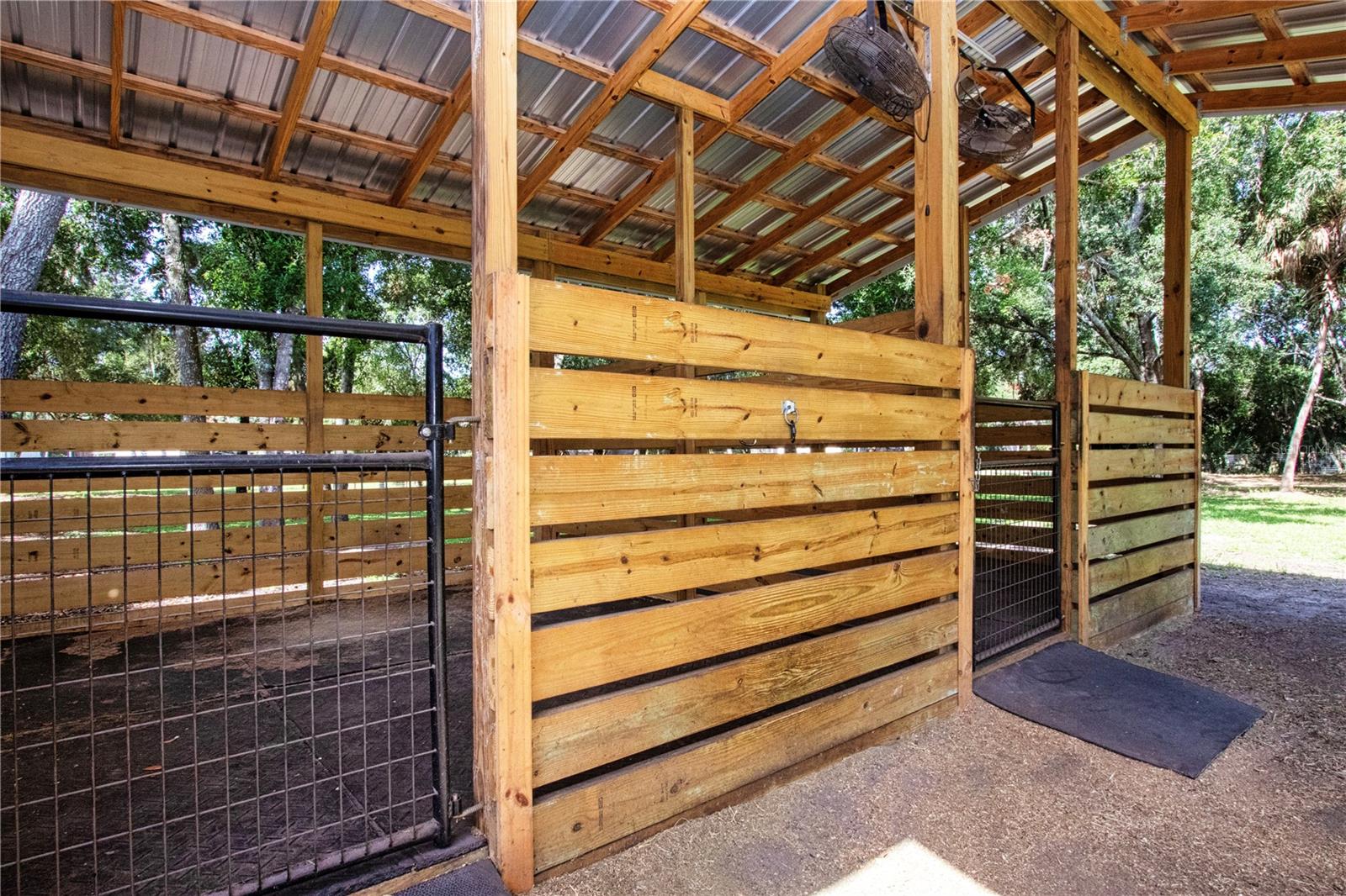Stalls have custom fit stall mats