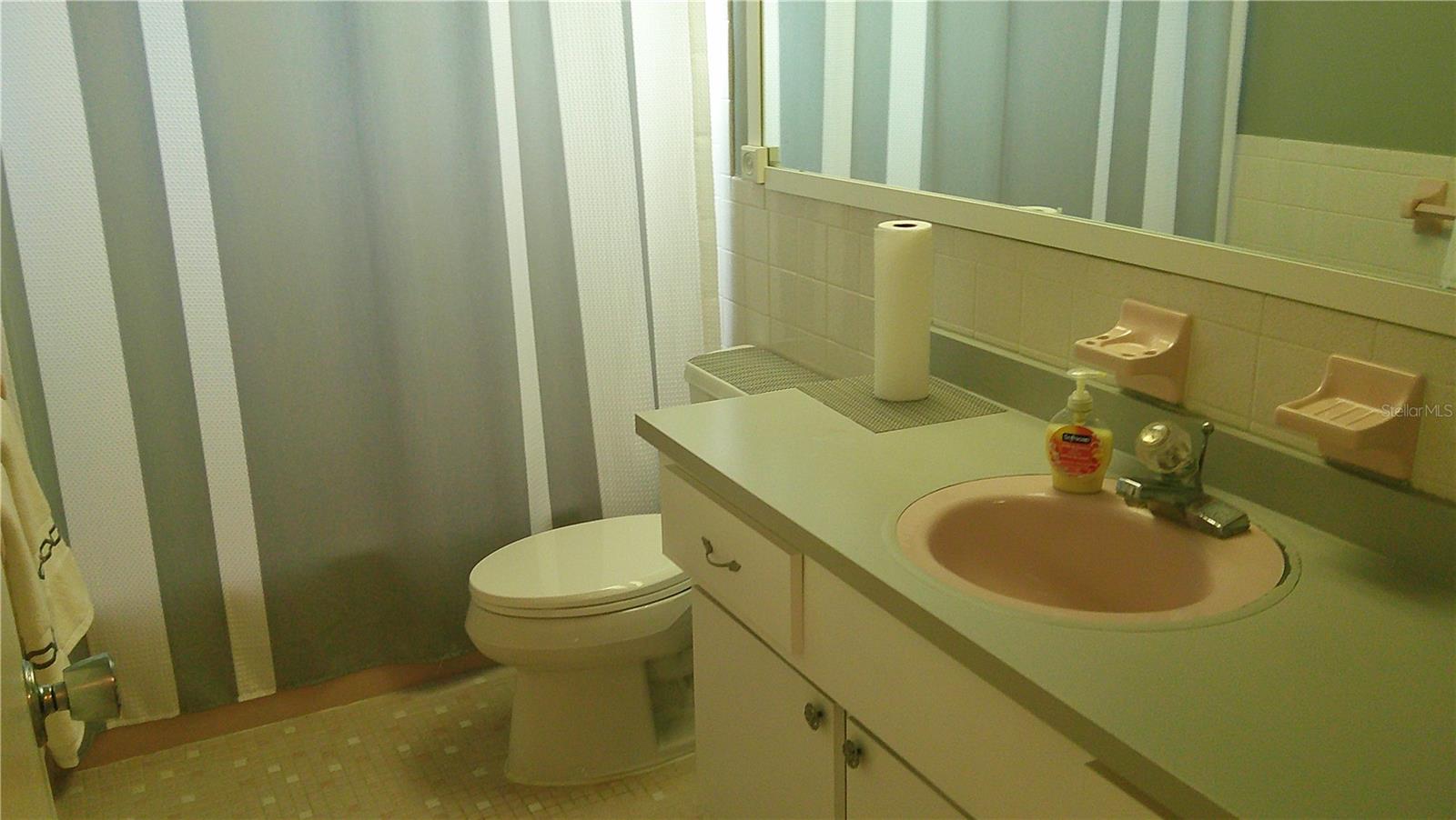 Hall bath vanity