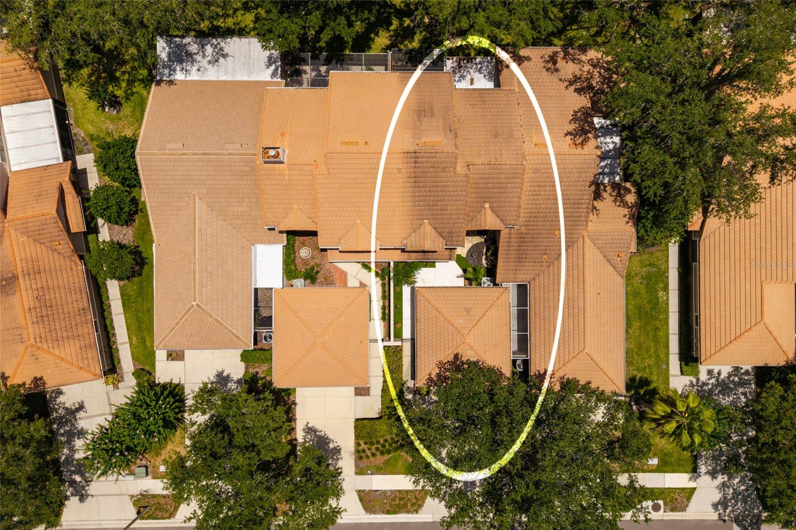 aerial view of unit