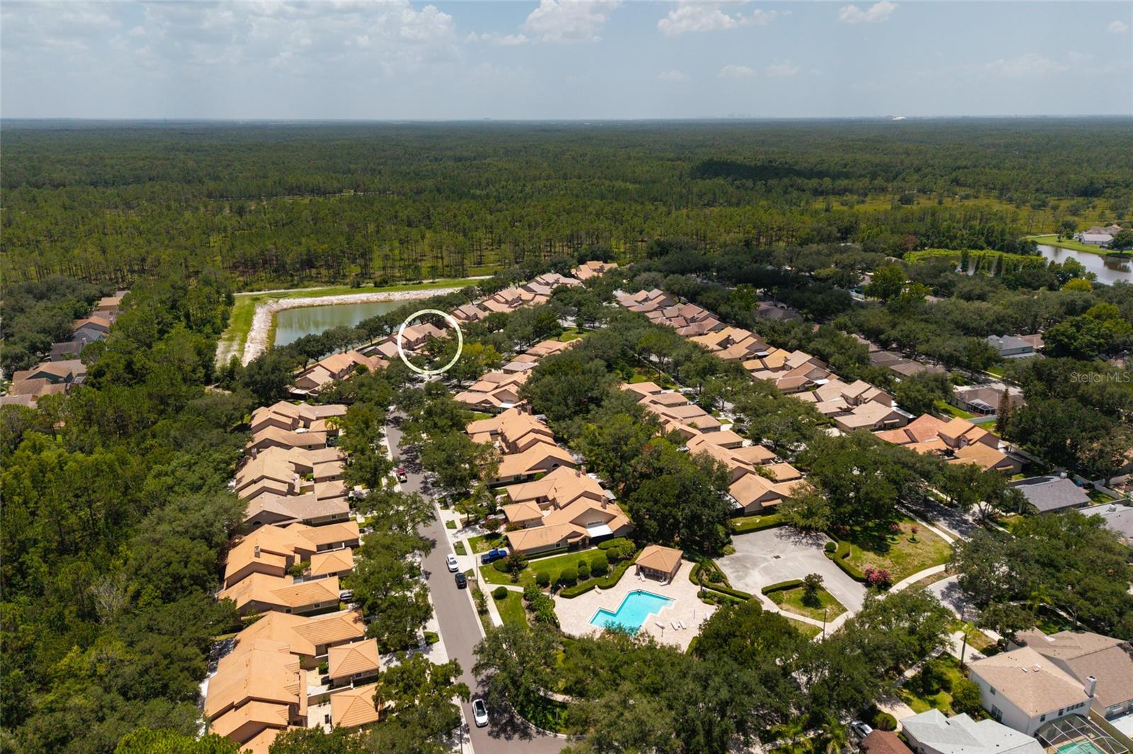 aerial view neighborhood
