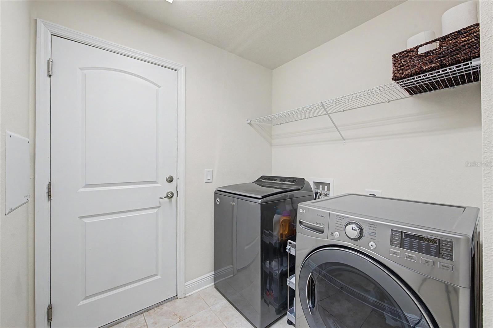 Laundry Room and Door to Garage