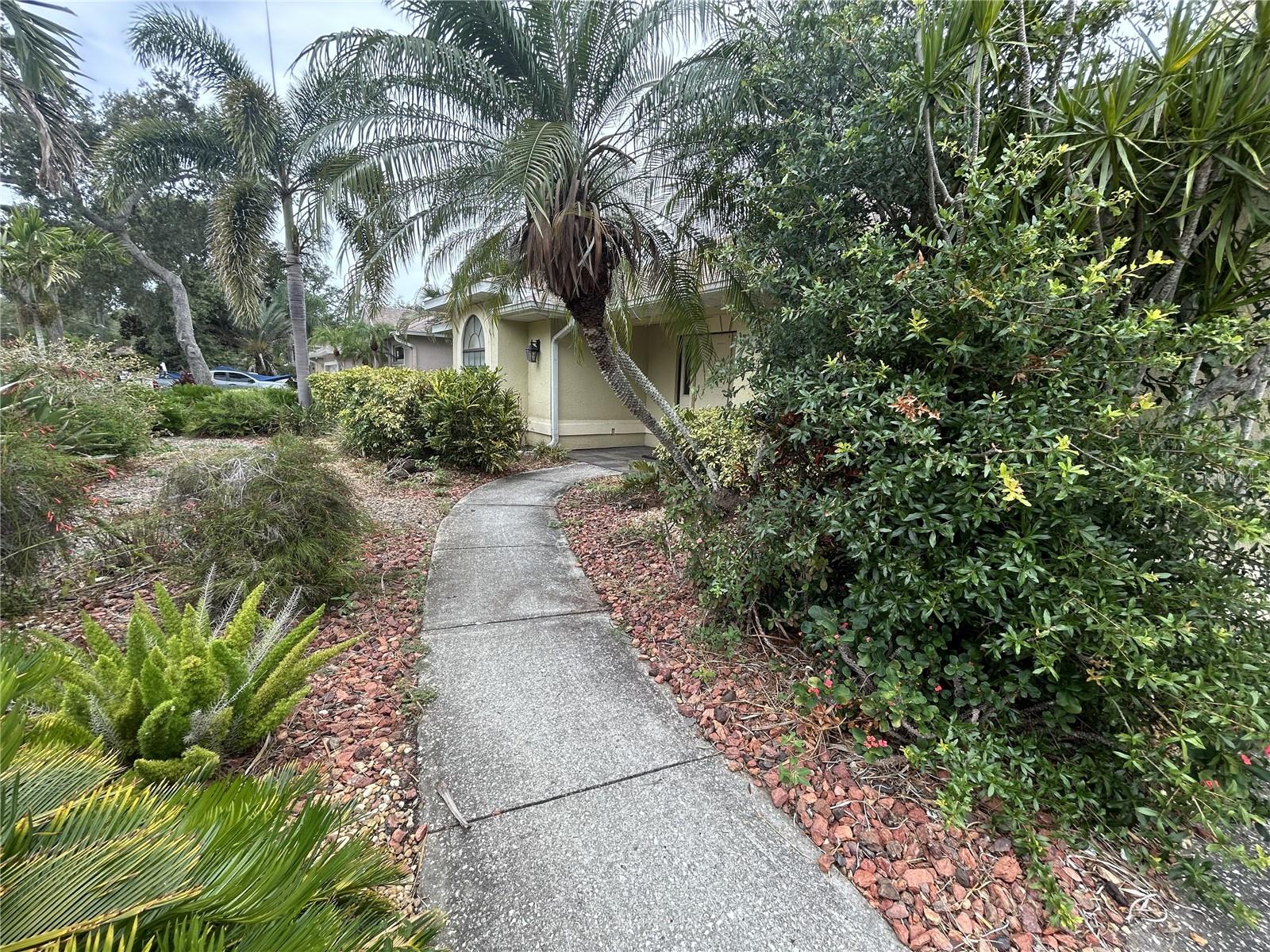 Walkway up to front door