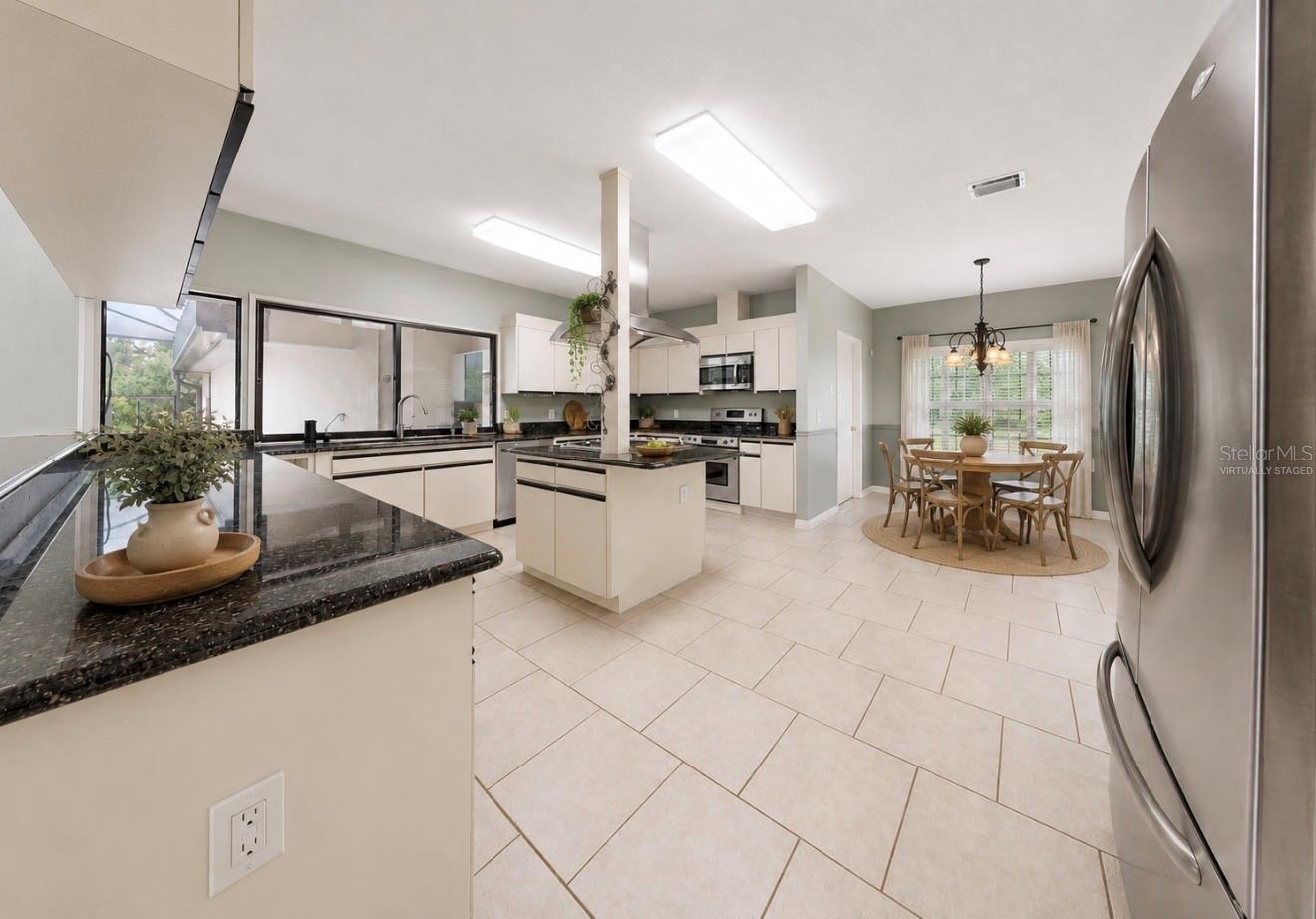 Virtually staged kitchen