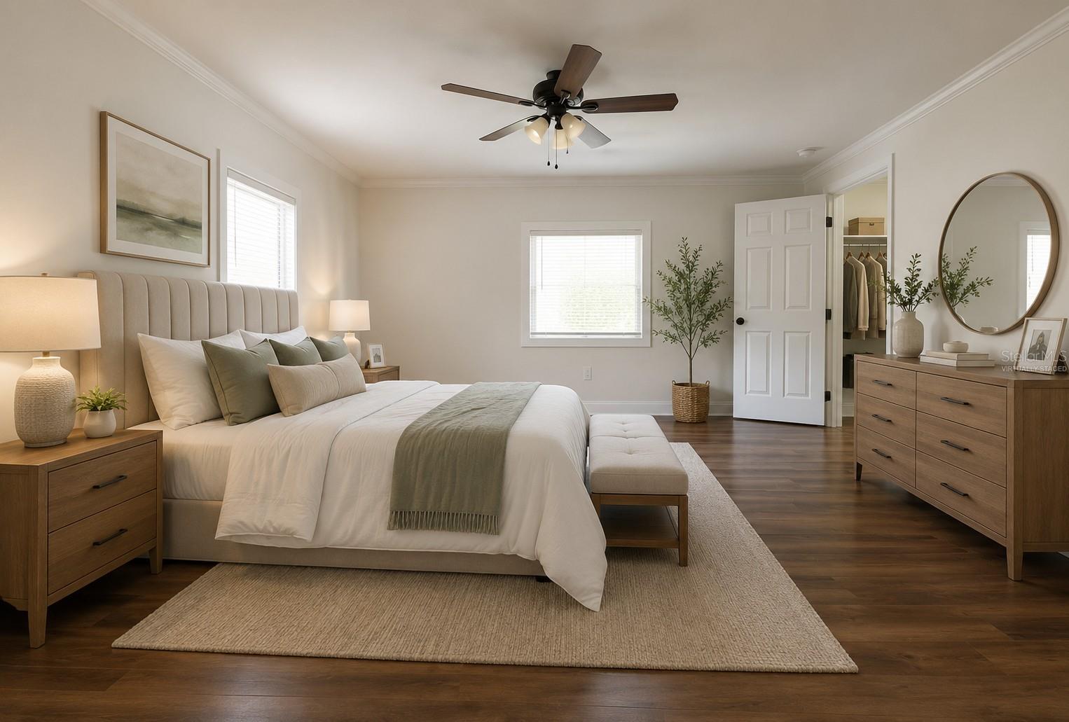 Primary Bedroom Virtually Staged