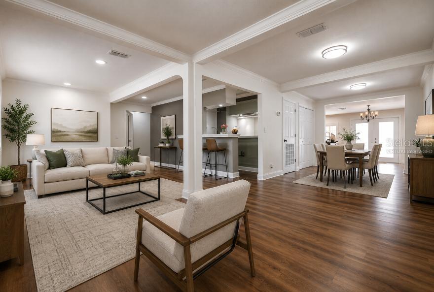 Open Floor Plan Virtually Staged