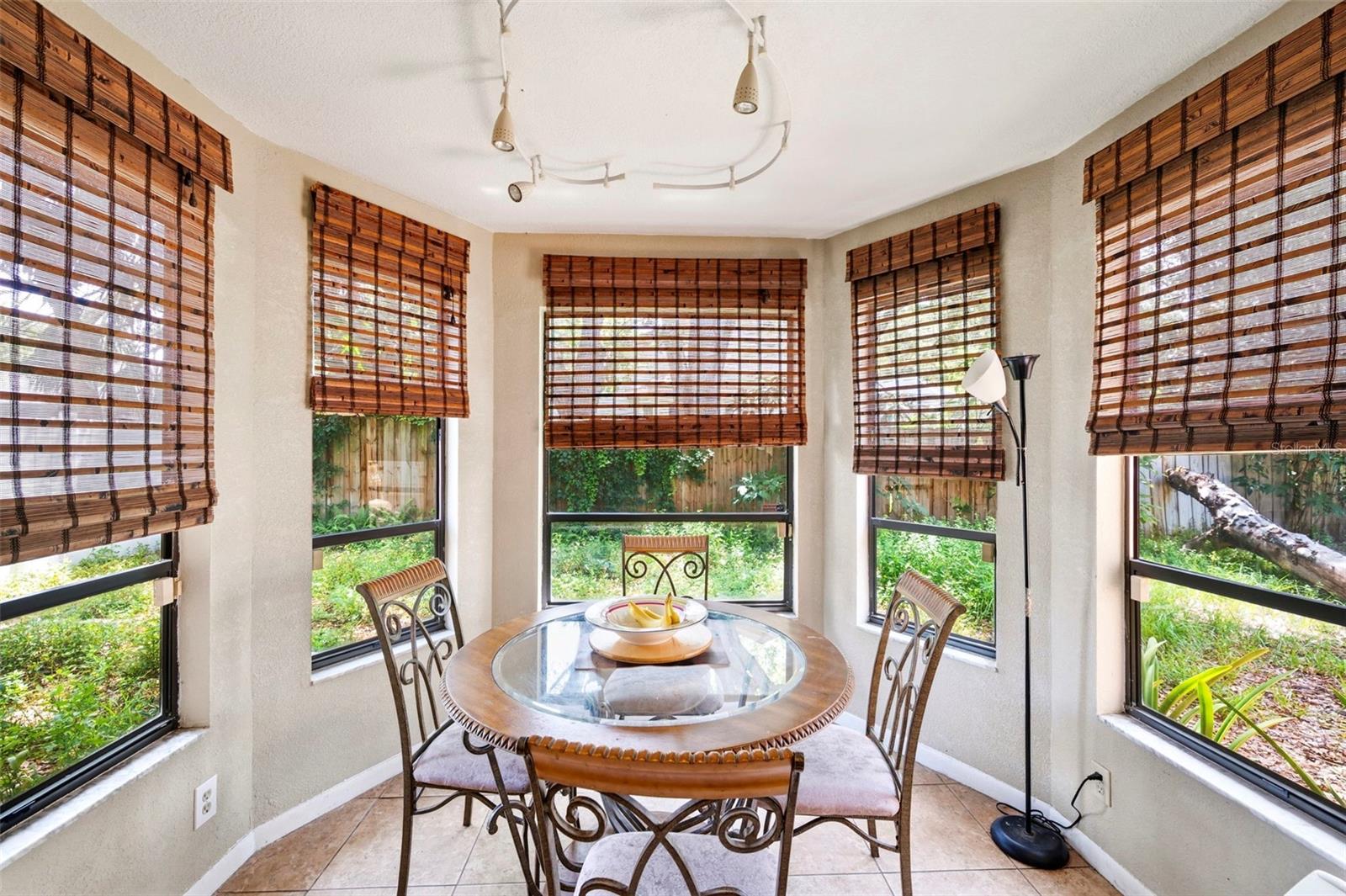 Bay window dining nook