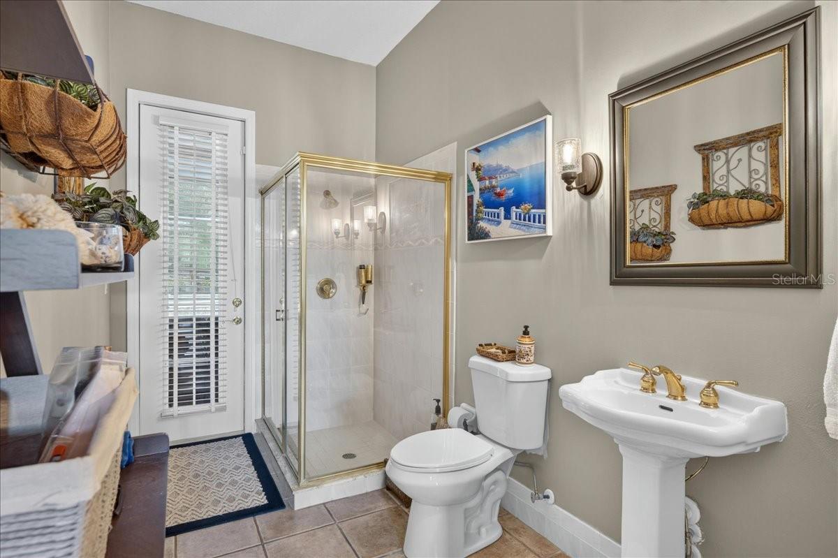 Updated dedicated pool bath.