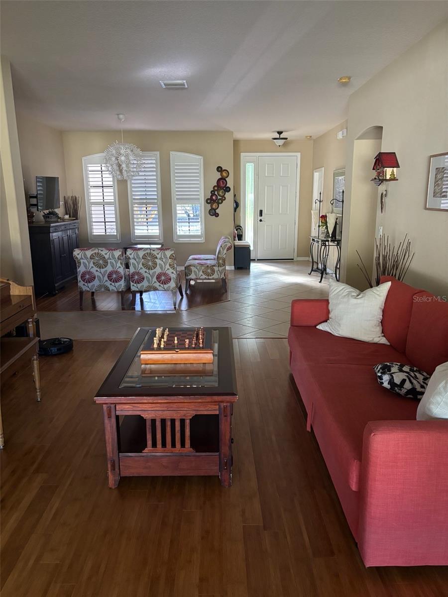 living room to front door