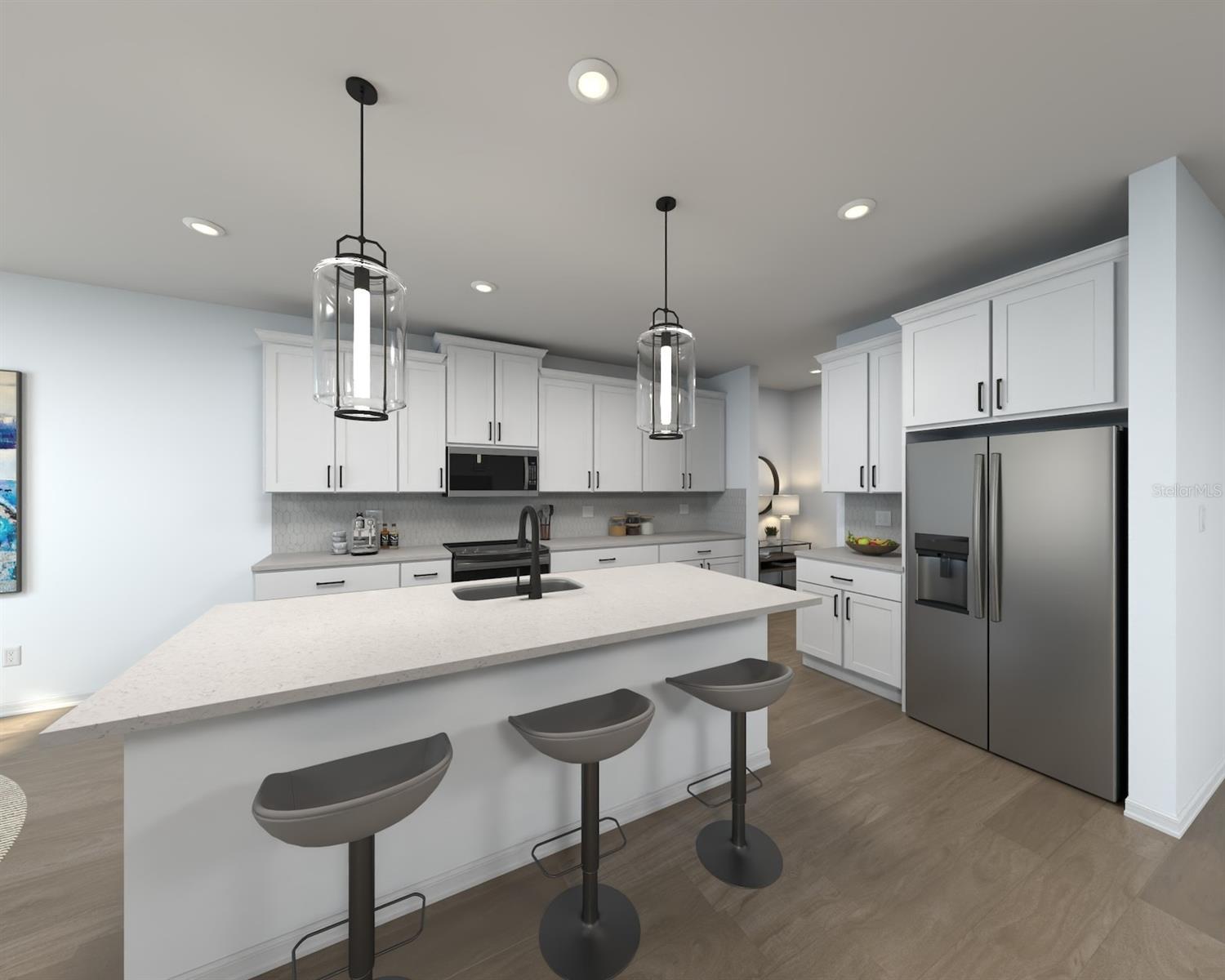 Photos are not of the actual home, but are photos of the builder home with same floorplan with similar interior finishes.