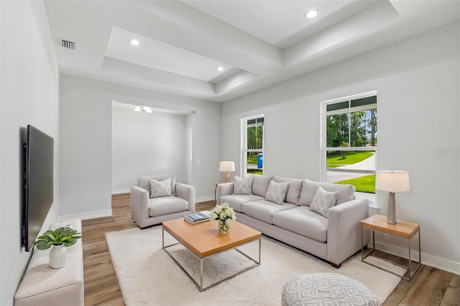 Virtually staged den/office/bonus room