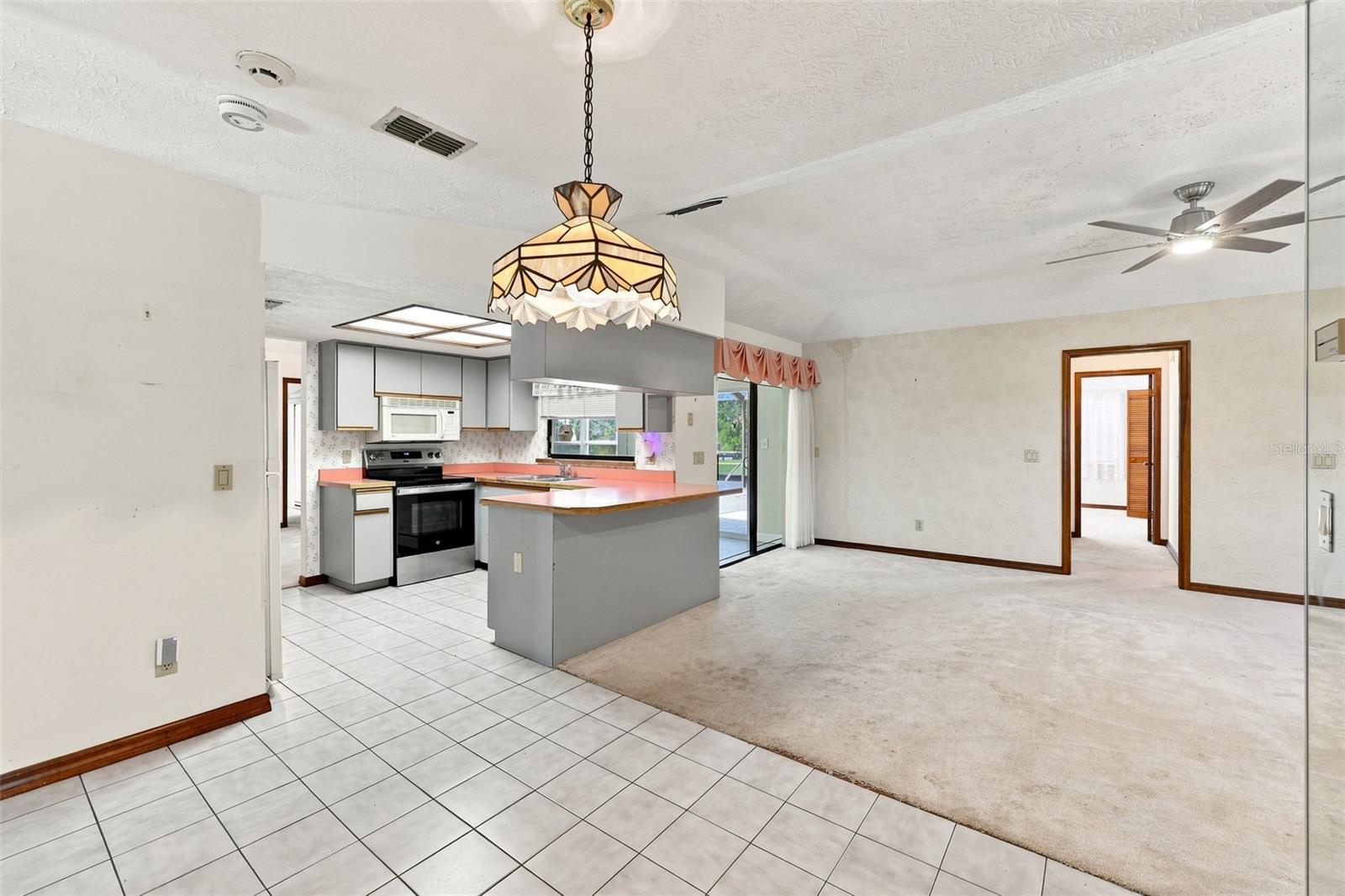 Dining/Kitchen/Family Room view