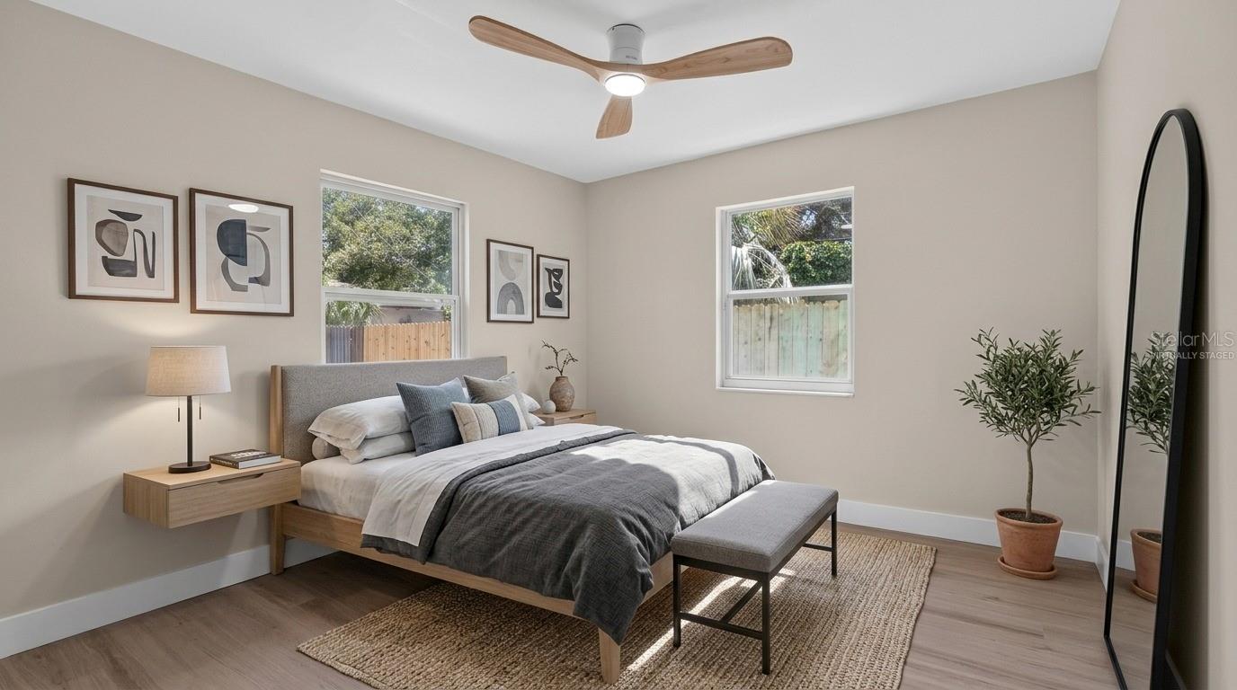 Virtually Staged Bedroom
