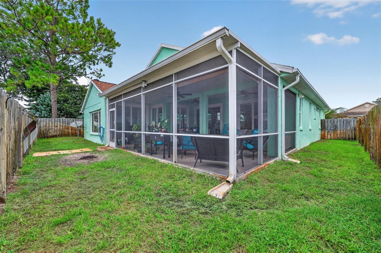 Rear and side yard area
