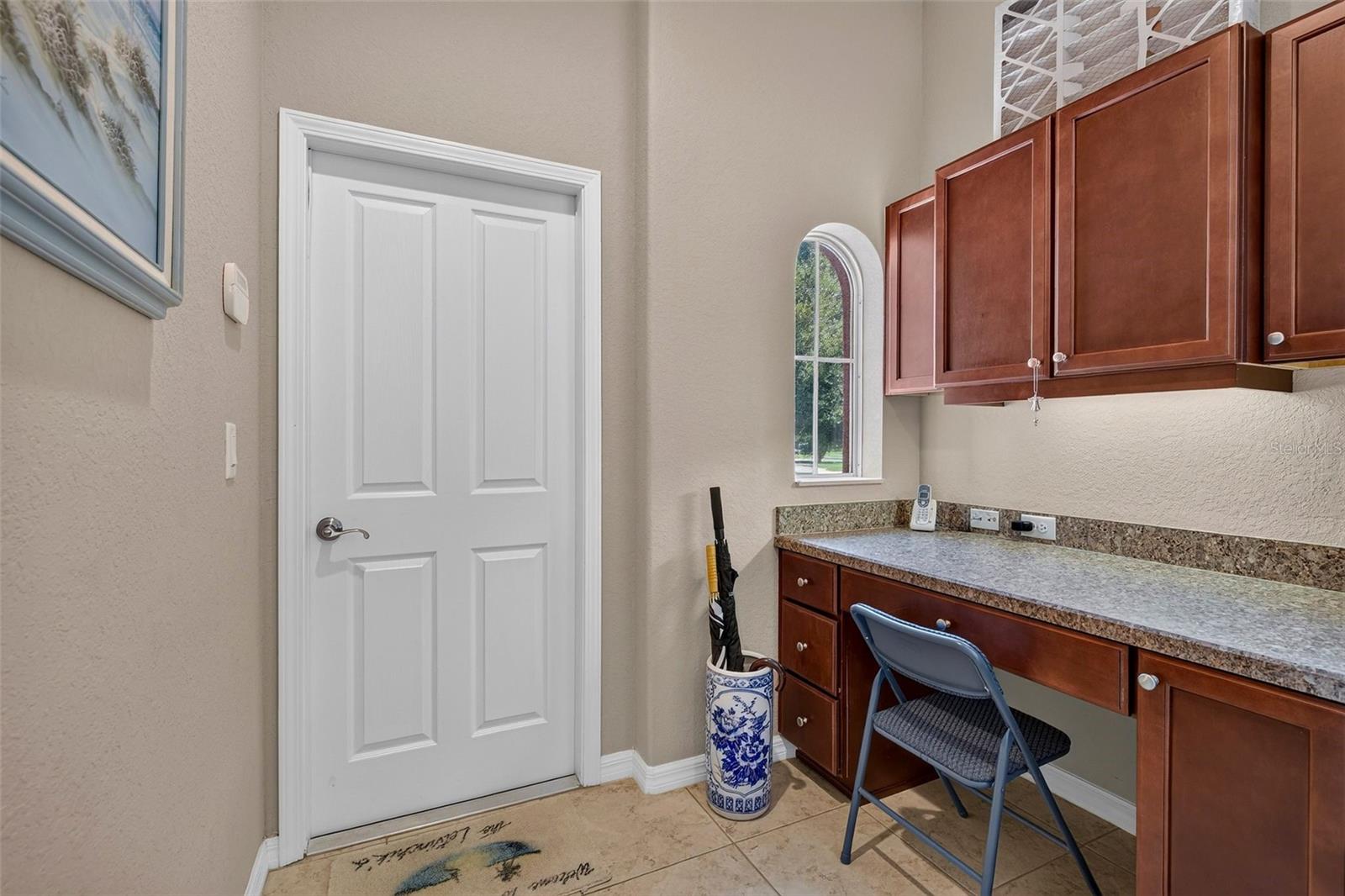 Built in Desk by Garage