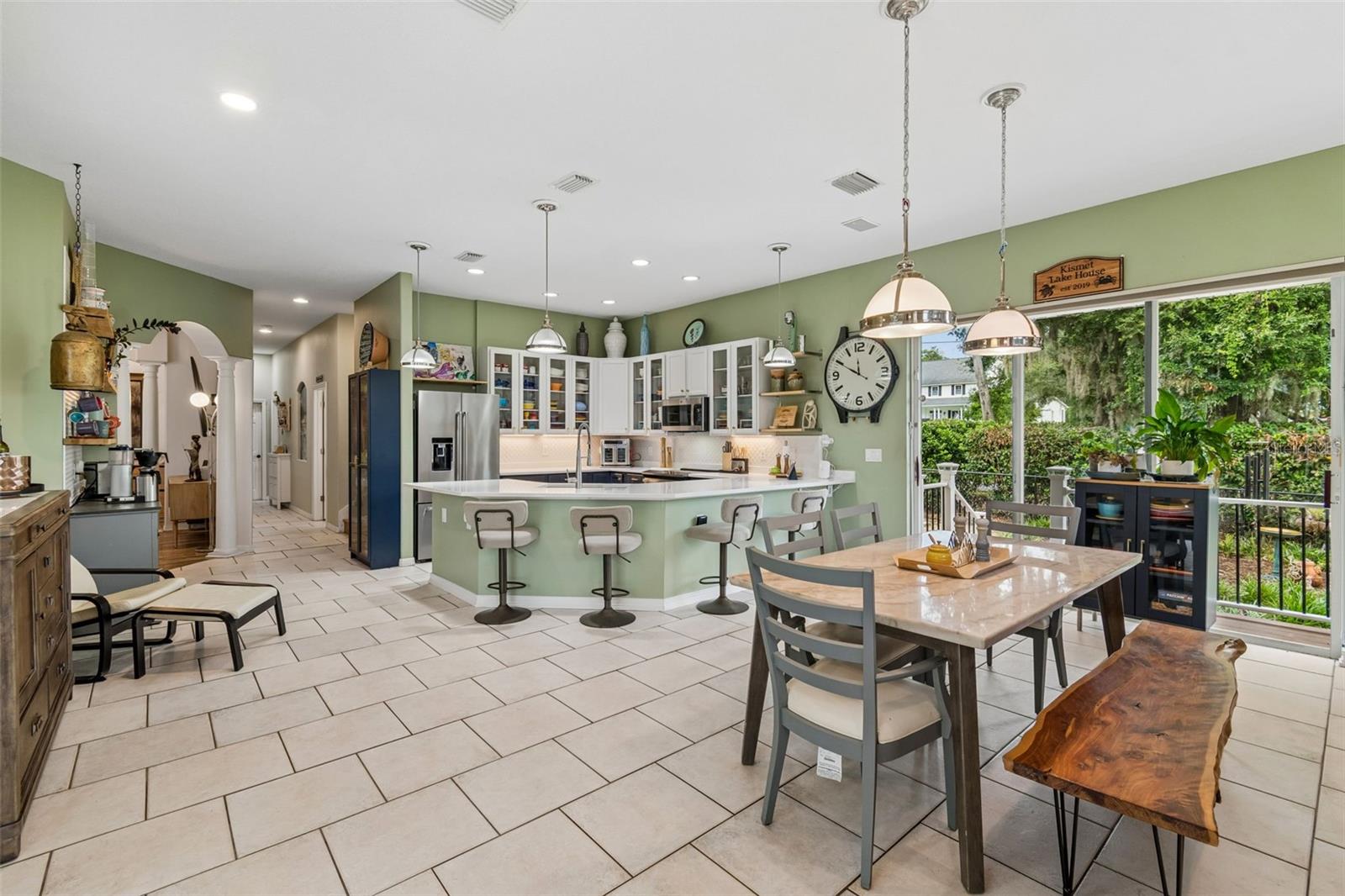 The Chef's Kitchen has been updated with all new appliances, solid wood cabinets and quartz Counter Tops.