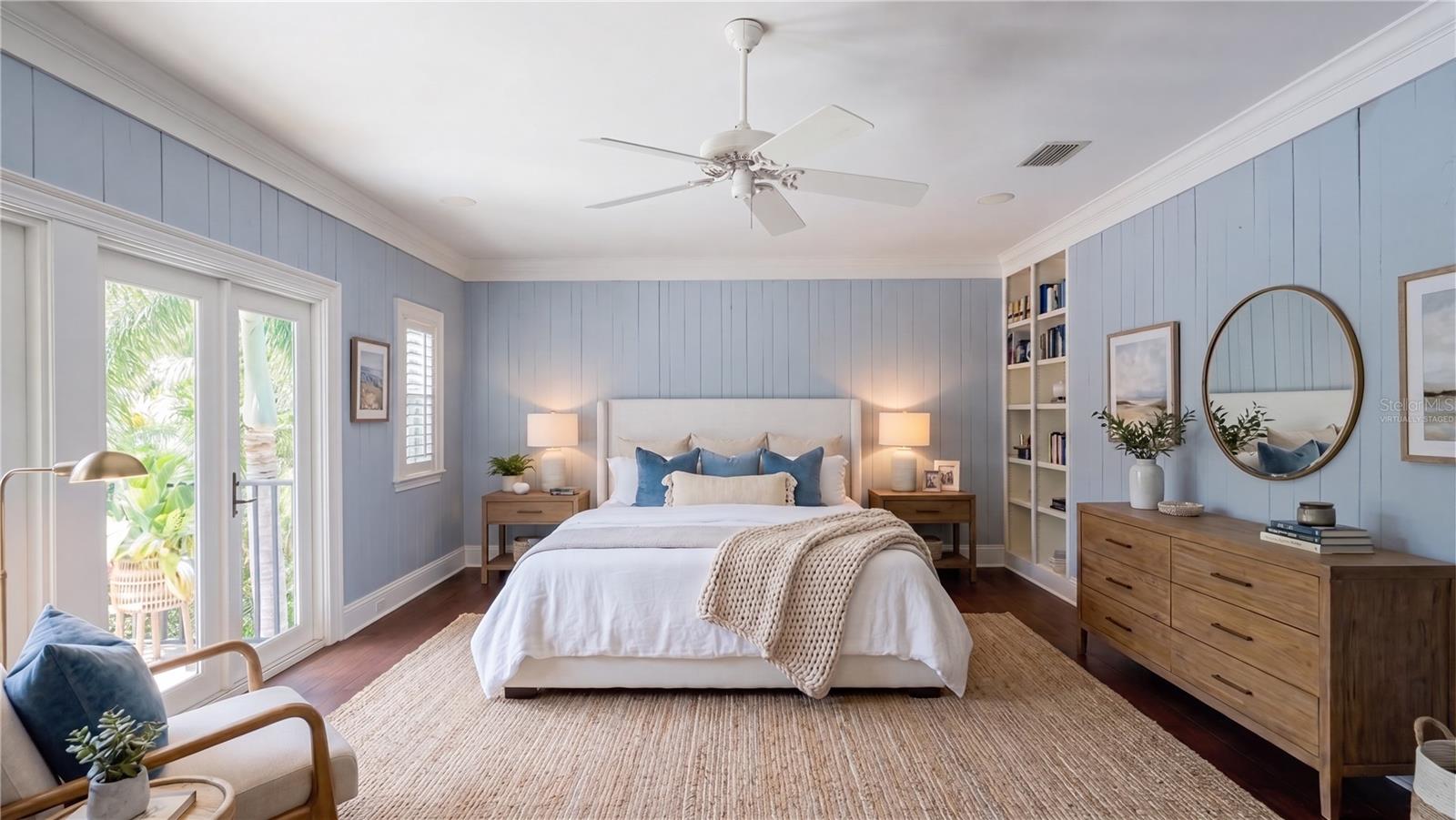 Virtually Staged Master Bedroom