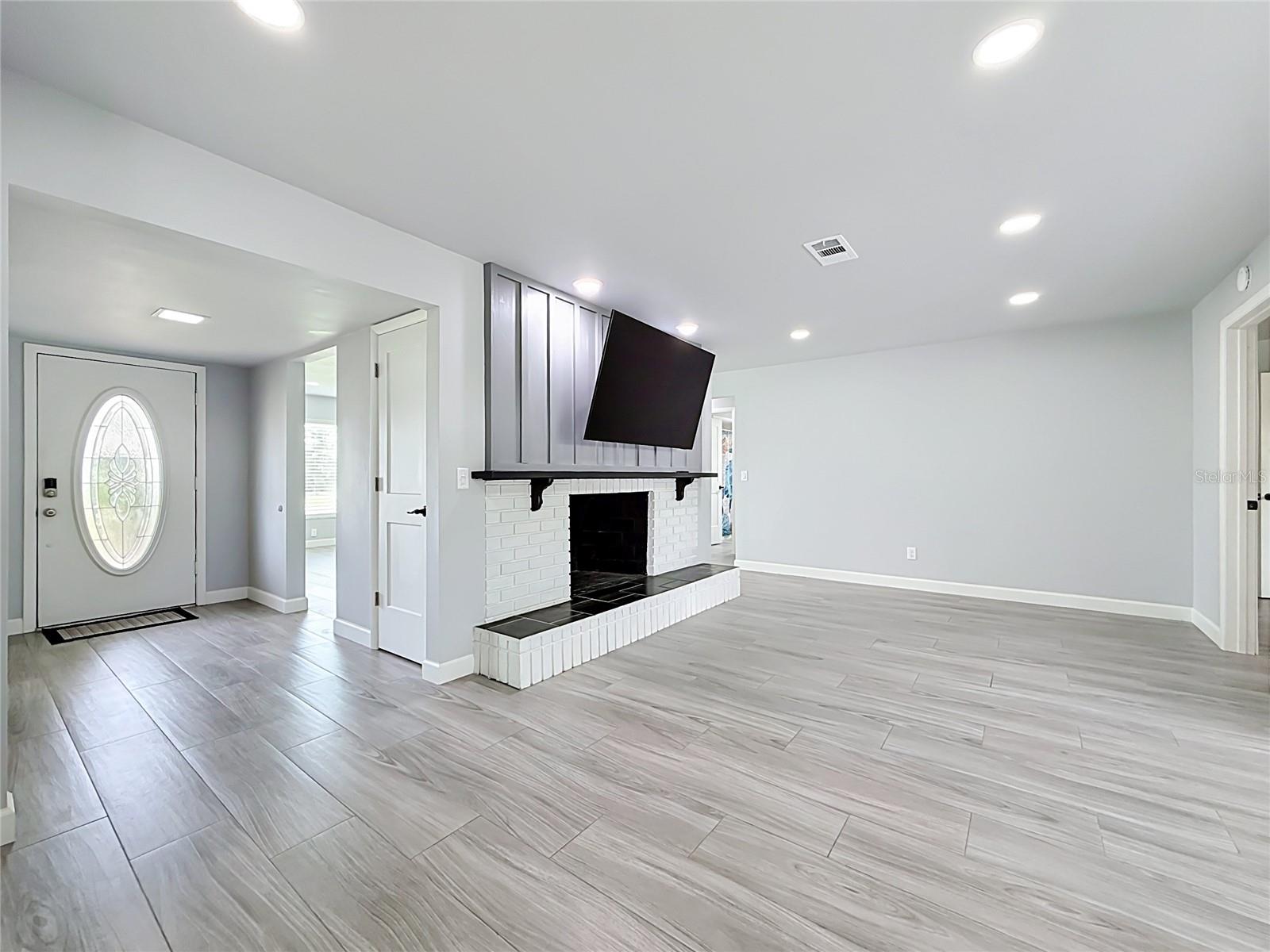 Entry foyer and den