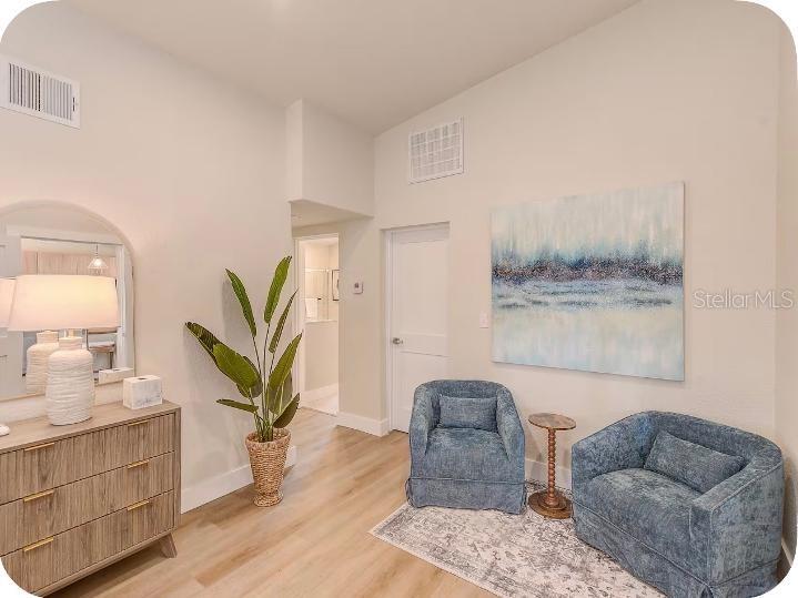Master bedroom seating area