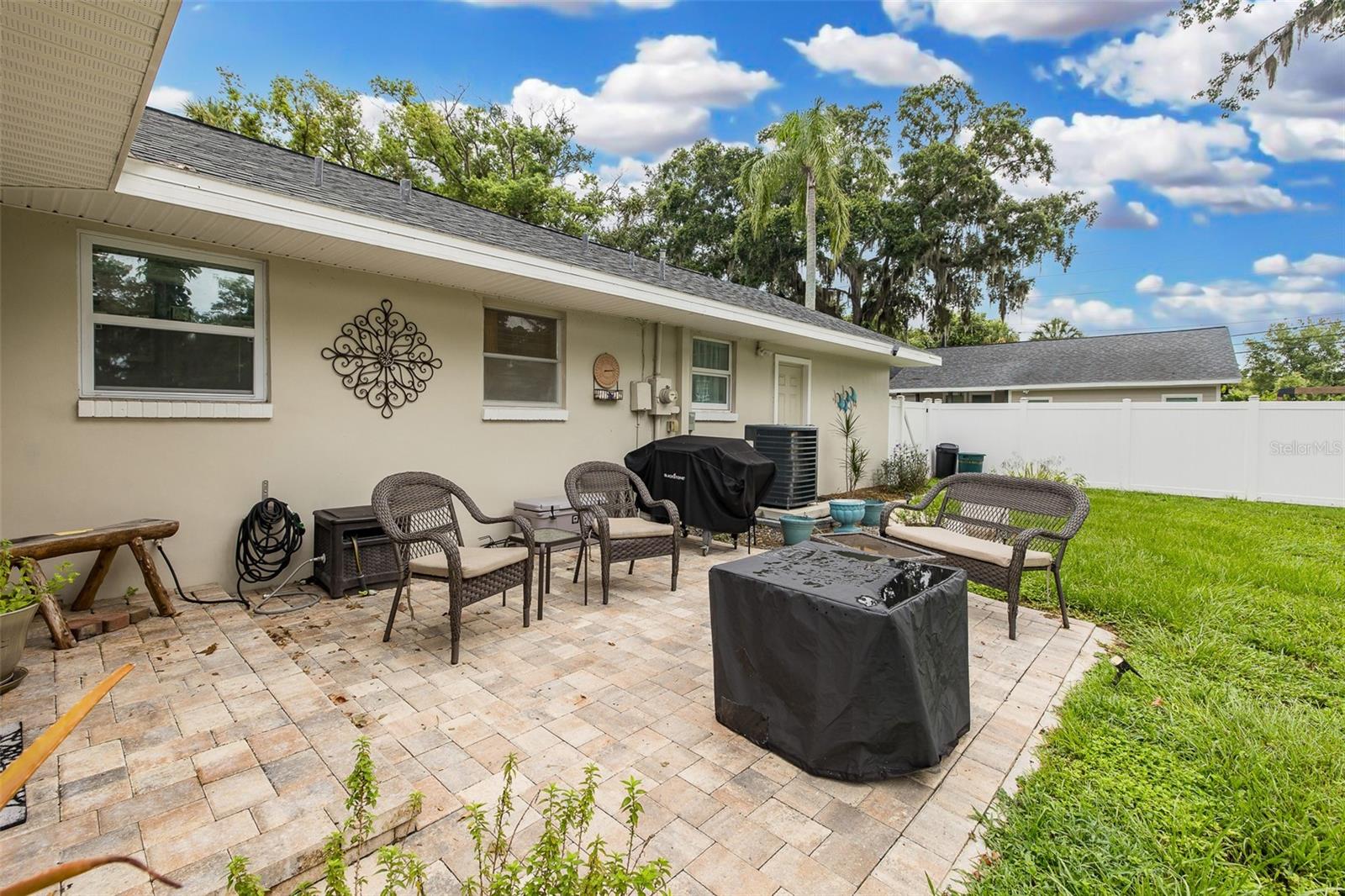 HUGE BRICK PAVERED PATIO PAD