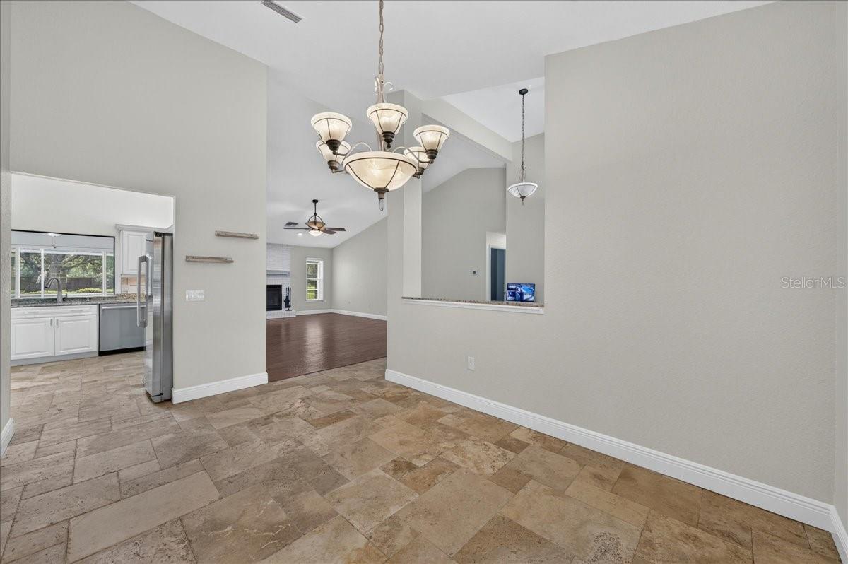 The formal dining room is just off the foyer with convenient flow from the living room and kitchen.