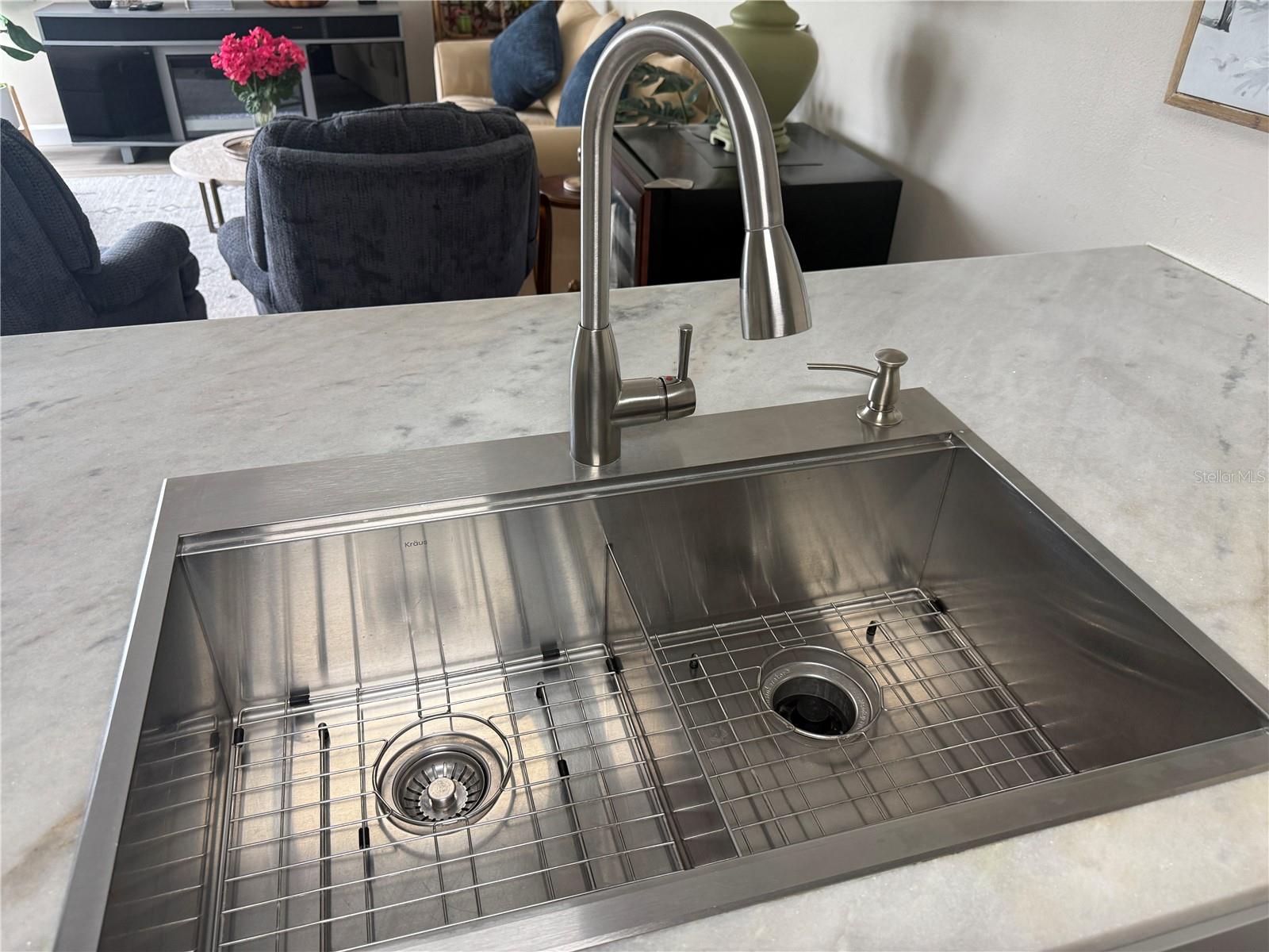 Oversized stainless sink