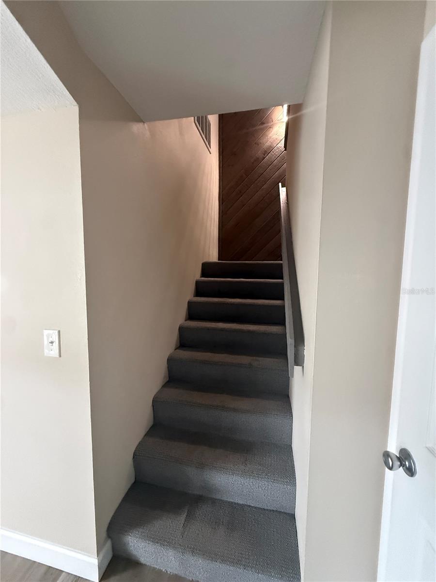 Stairway leading to the bedrooms