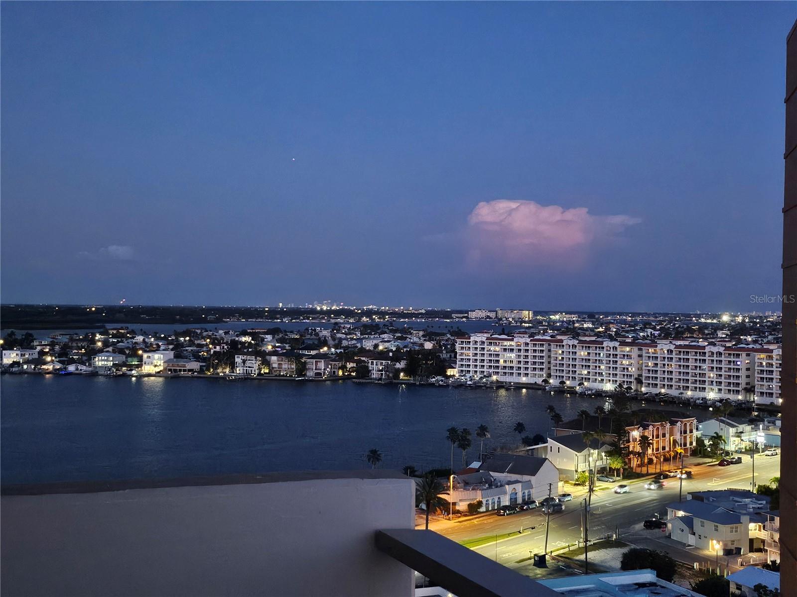 View of Downtown St Petersburg in the distance.