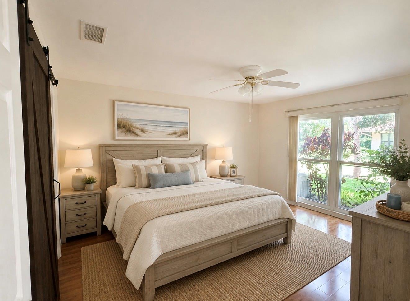 Virtually Staged Primary Bedroom