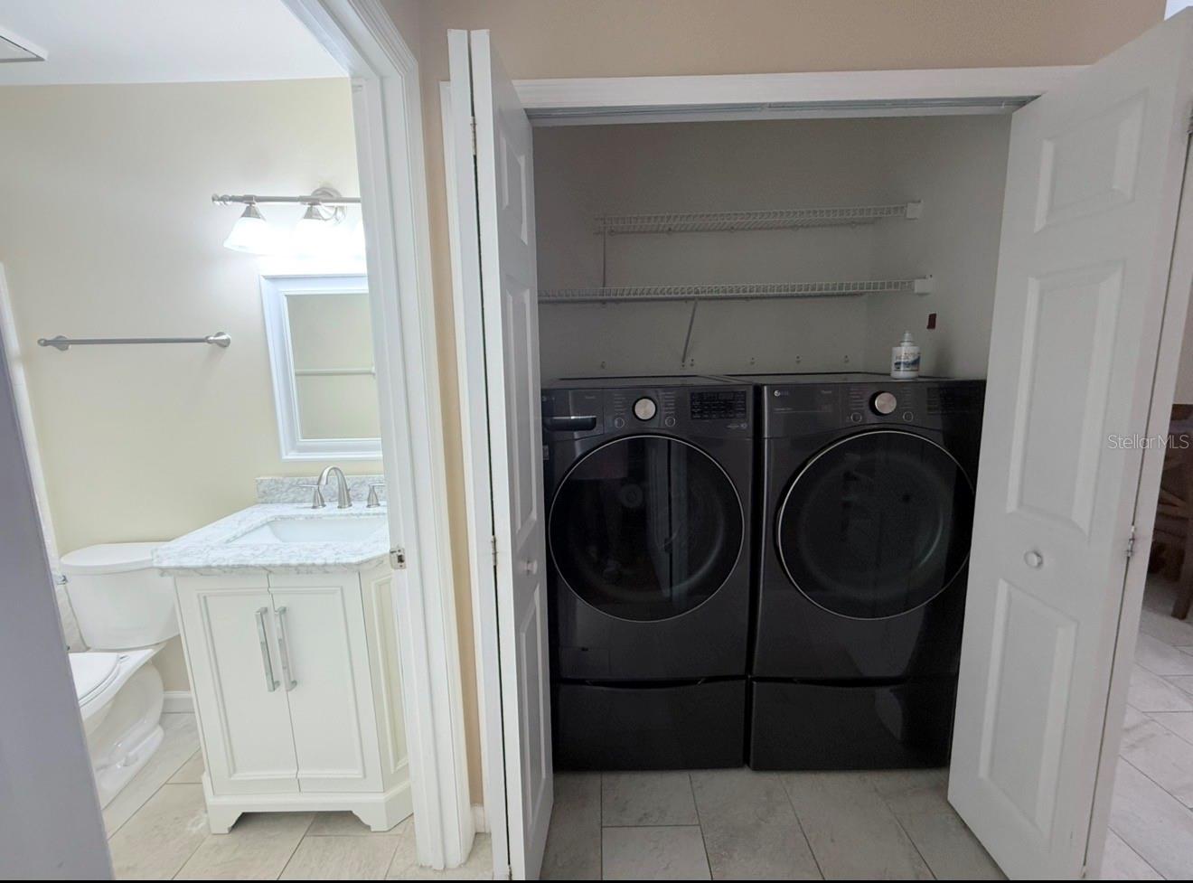 Laundry Closet, Guest Bath on Right