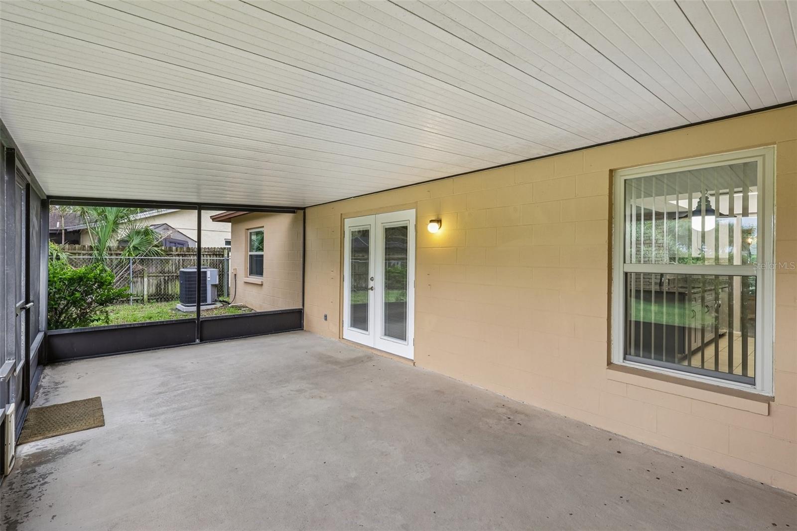 Screened in back patio