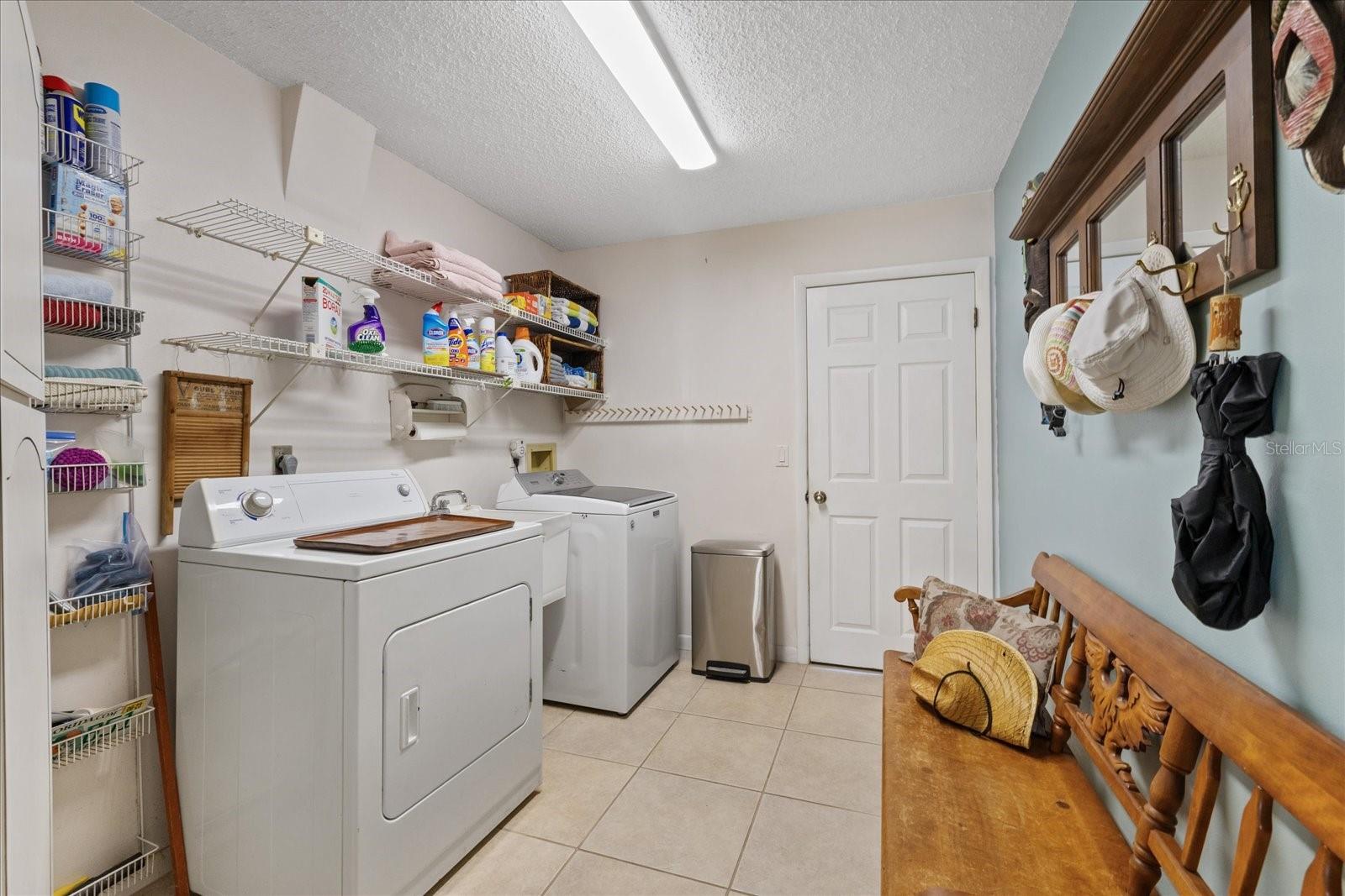 Oversized inside laundry room